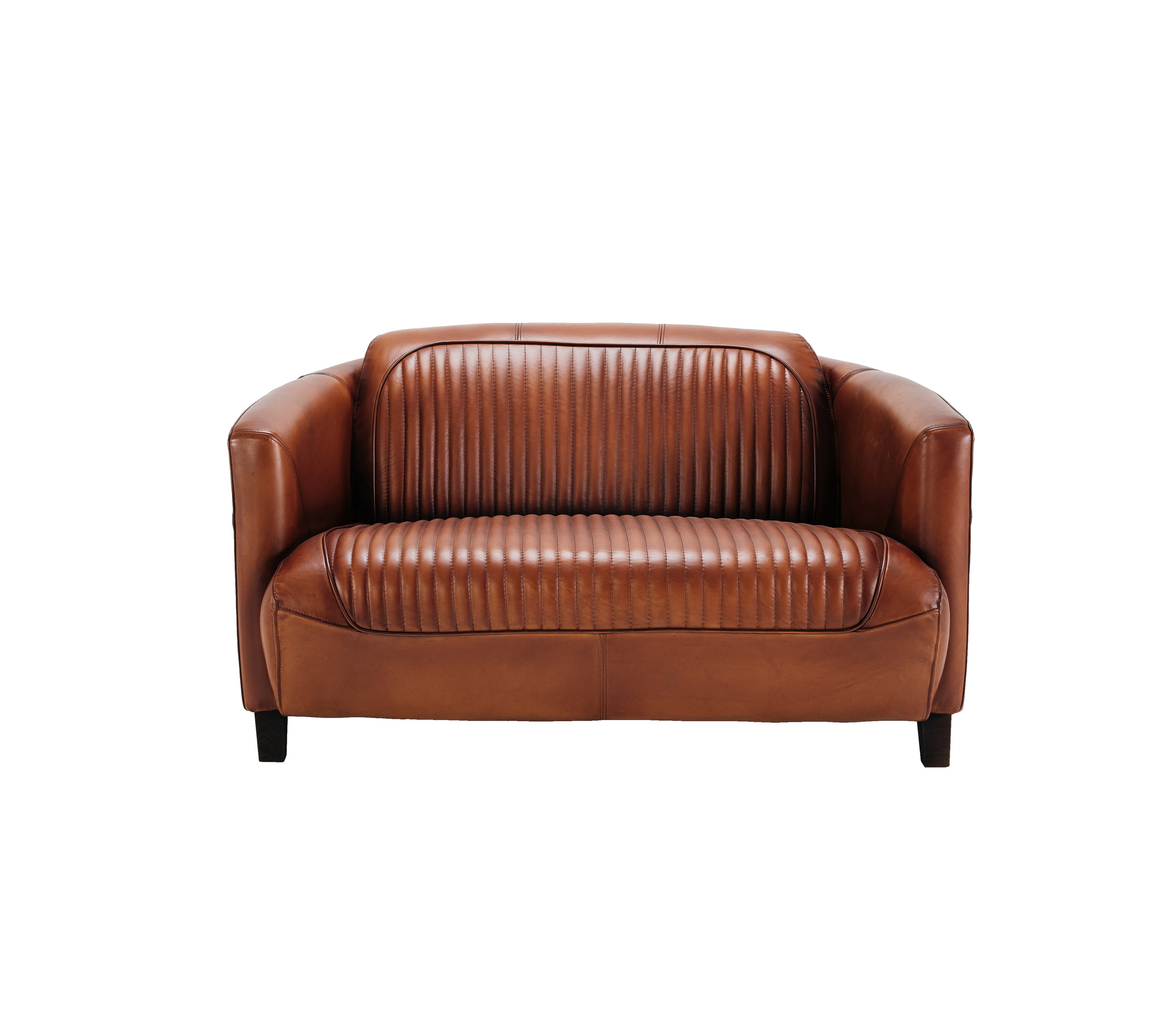 Coupé leather 125 cm sofa