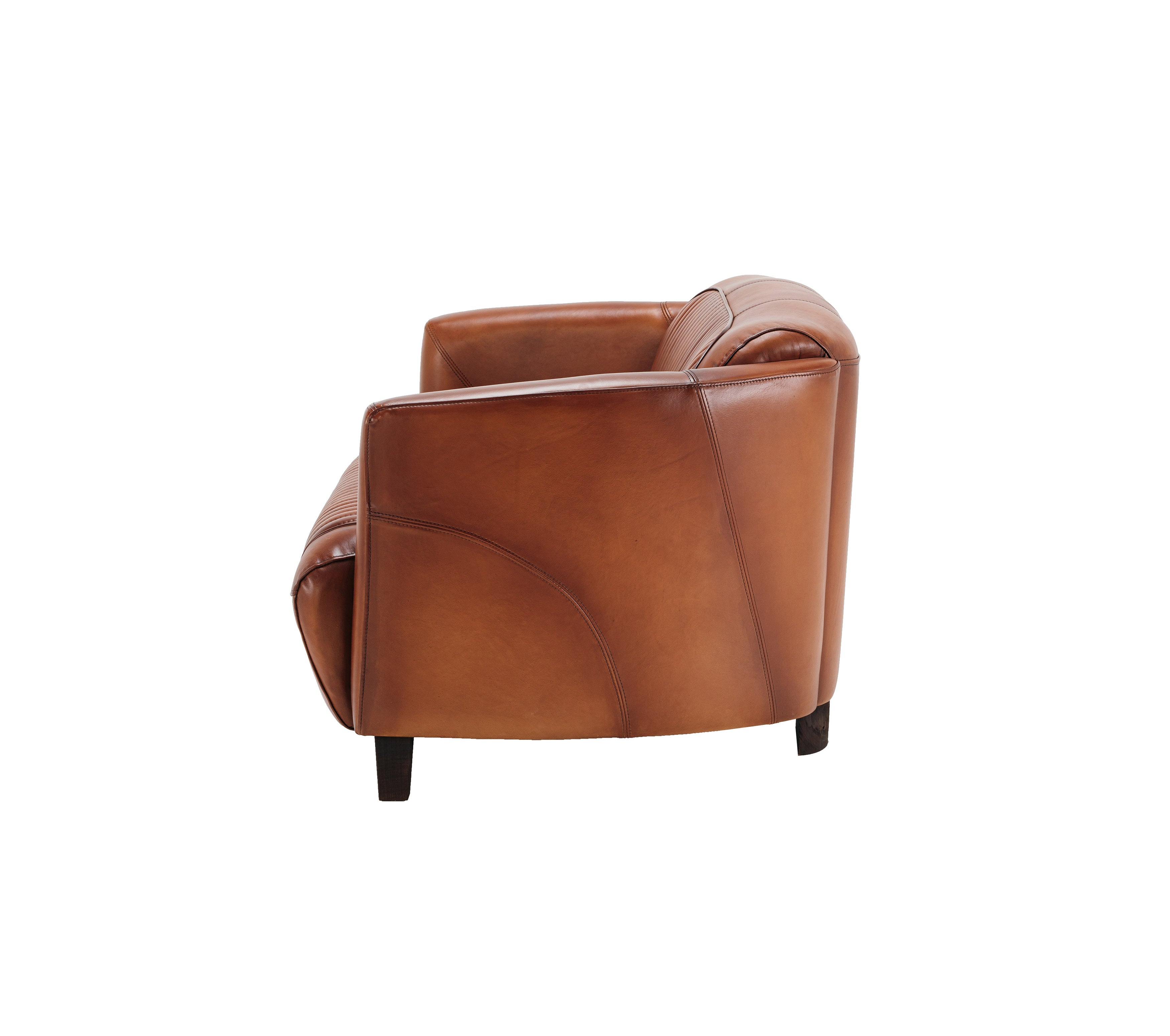 Coupé leather 125 cm sofa
