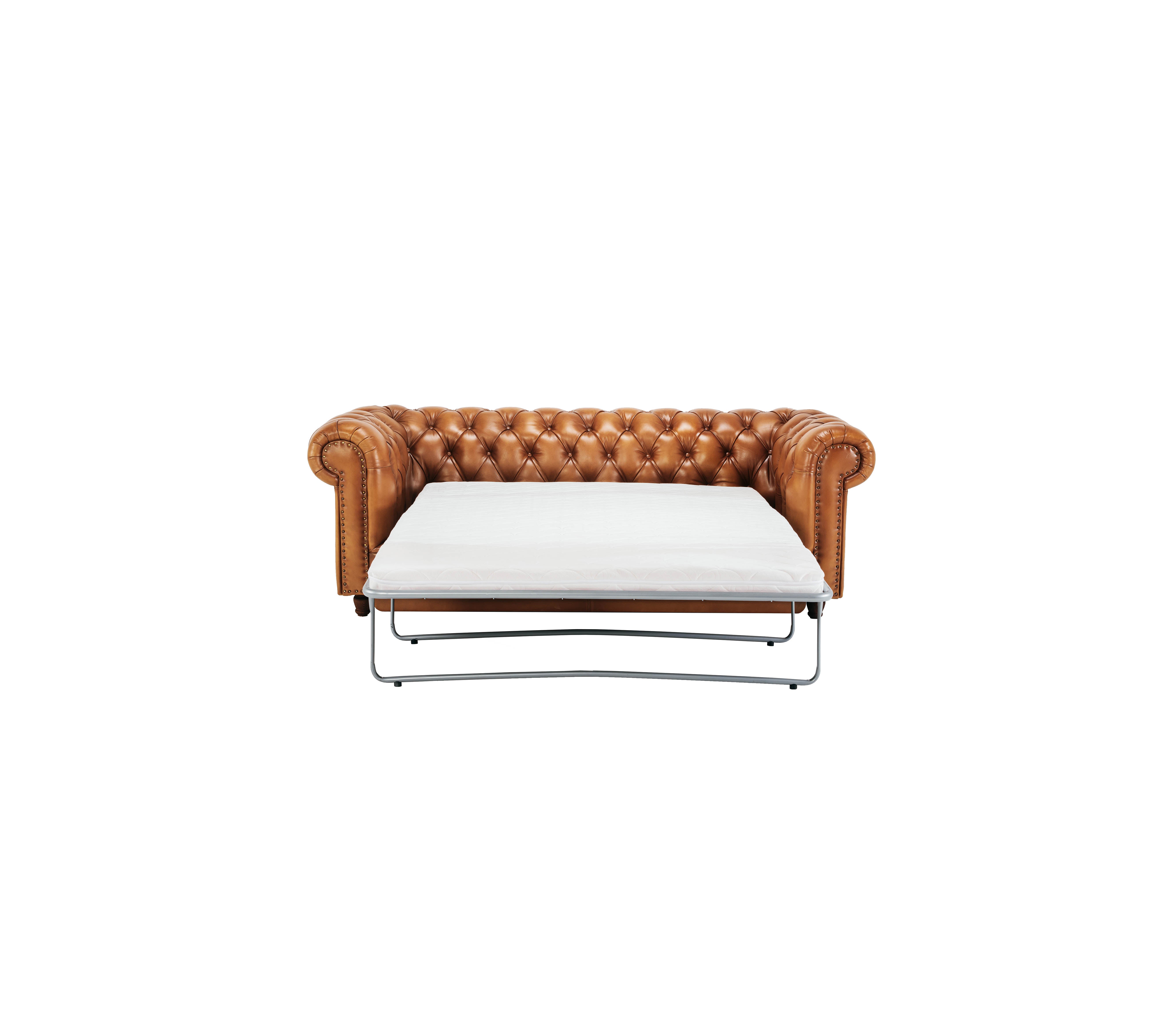 Chesterfield Austen leather 220 cm extendable sofa