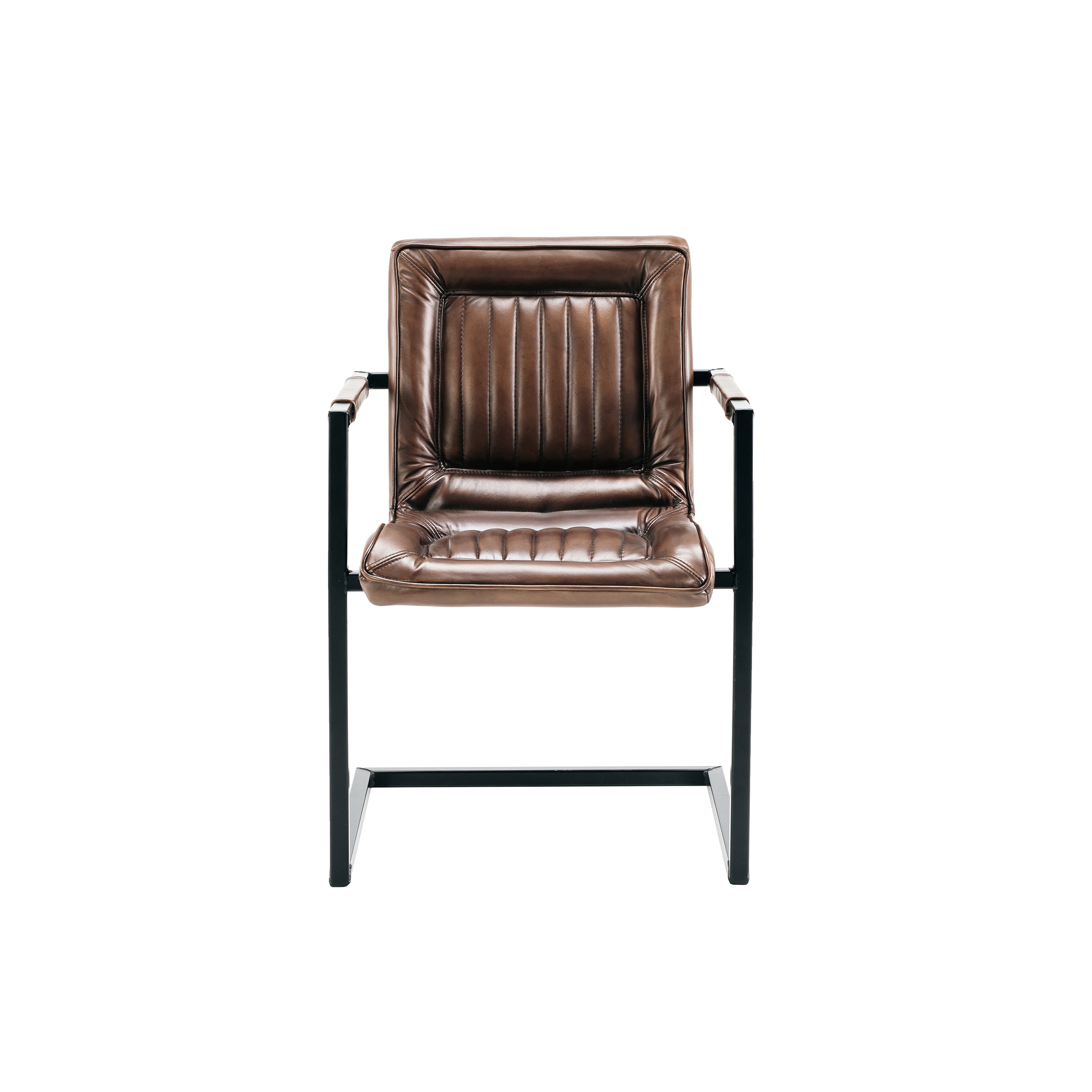 Nomad slim Borderstripe Ls leather chair