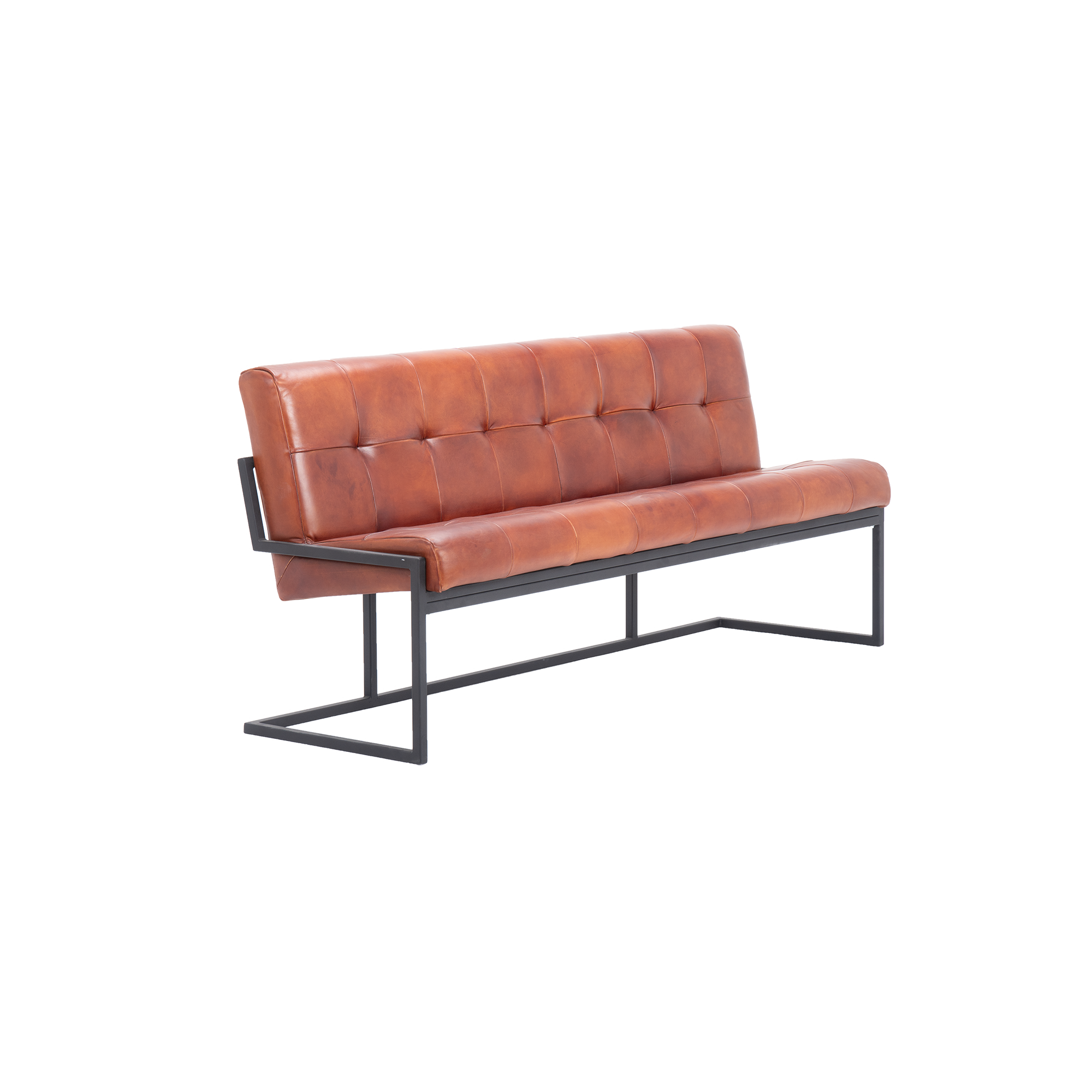 Nomad Mesh Comfort leather bench