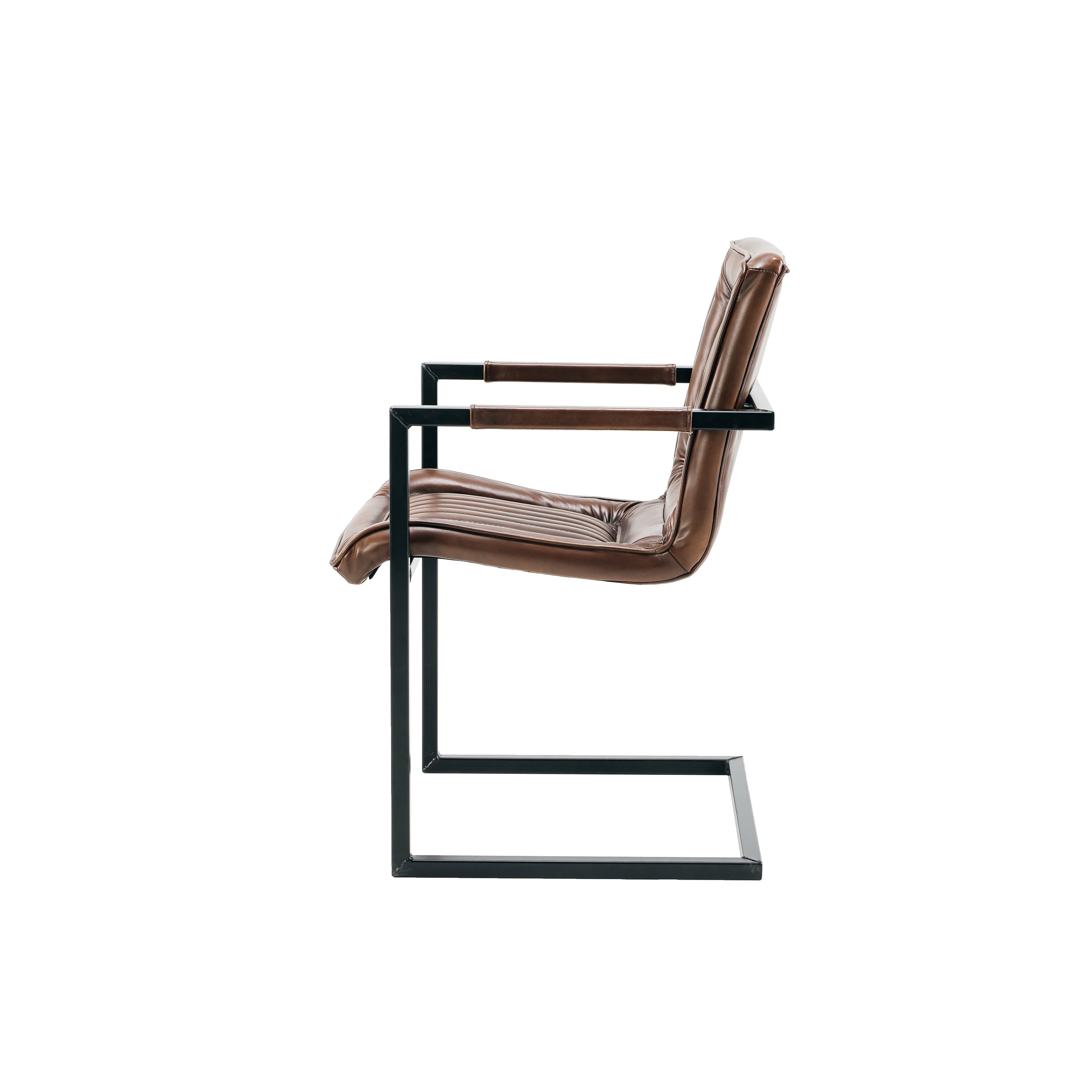 Nomad slim Borderstripe Ls leather chair