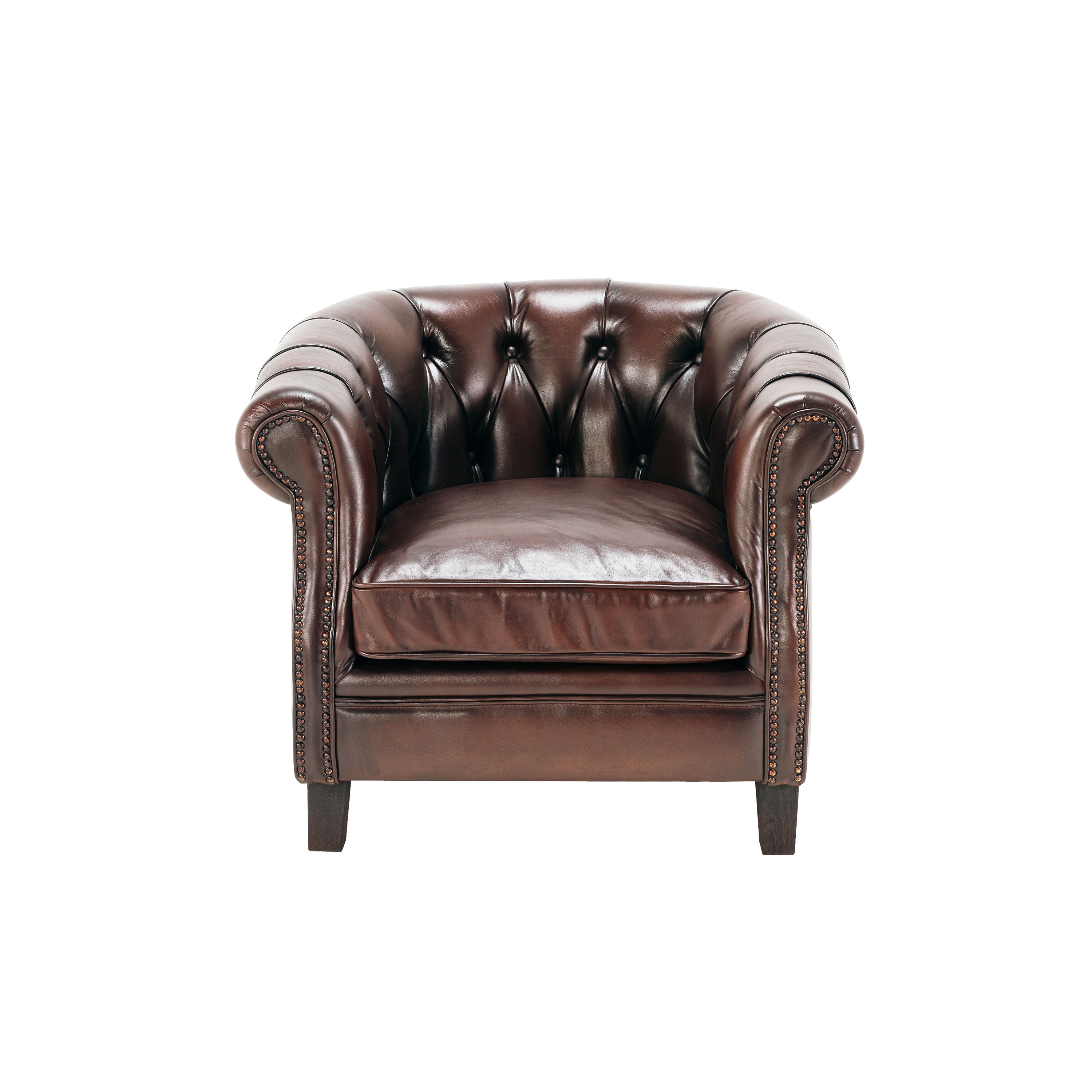 Fotoliu din piele Chesterfield Miko