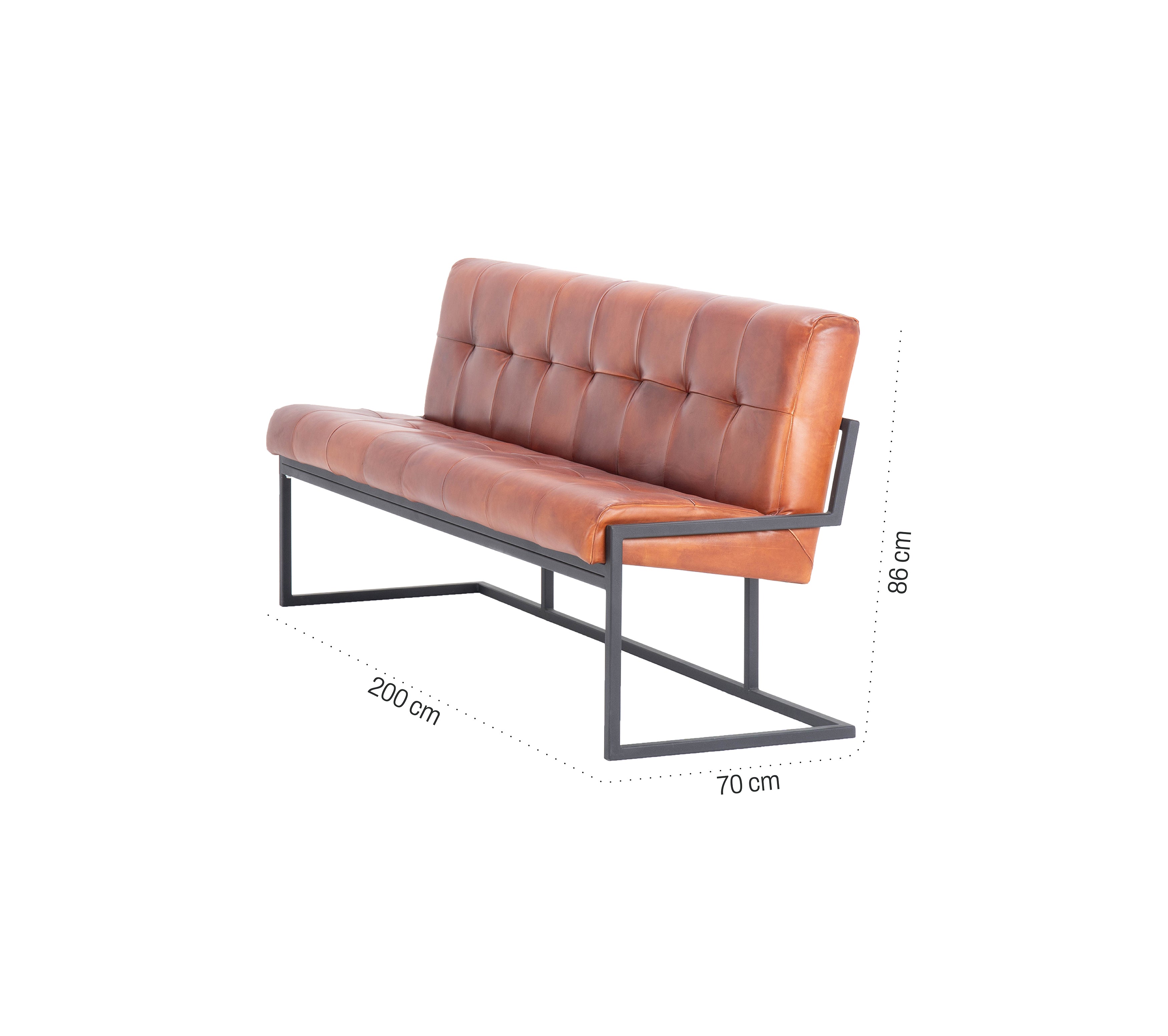 Nomad Mesh Comfort leather bench