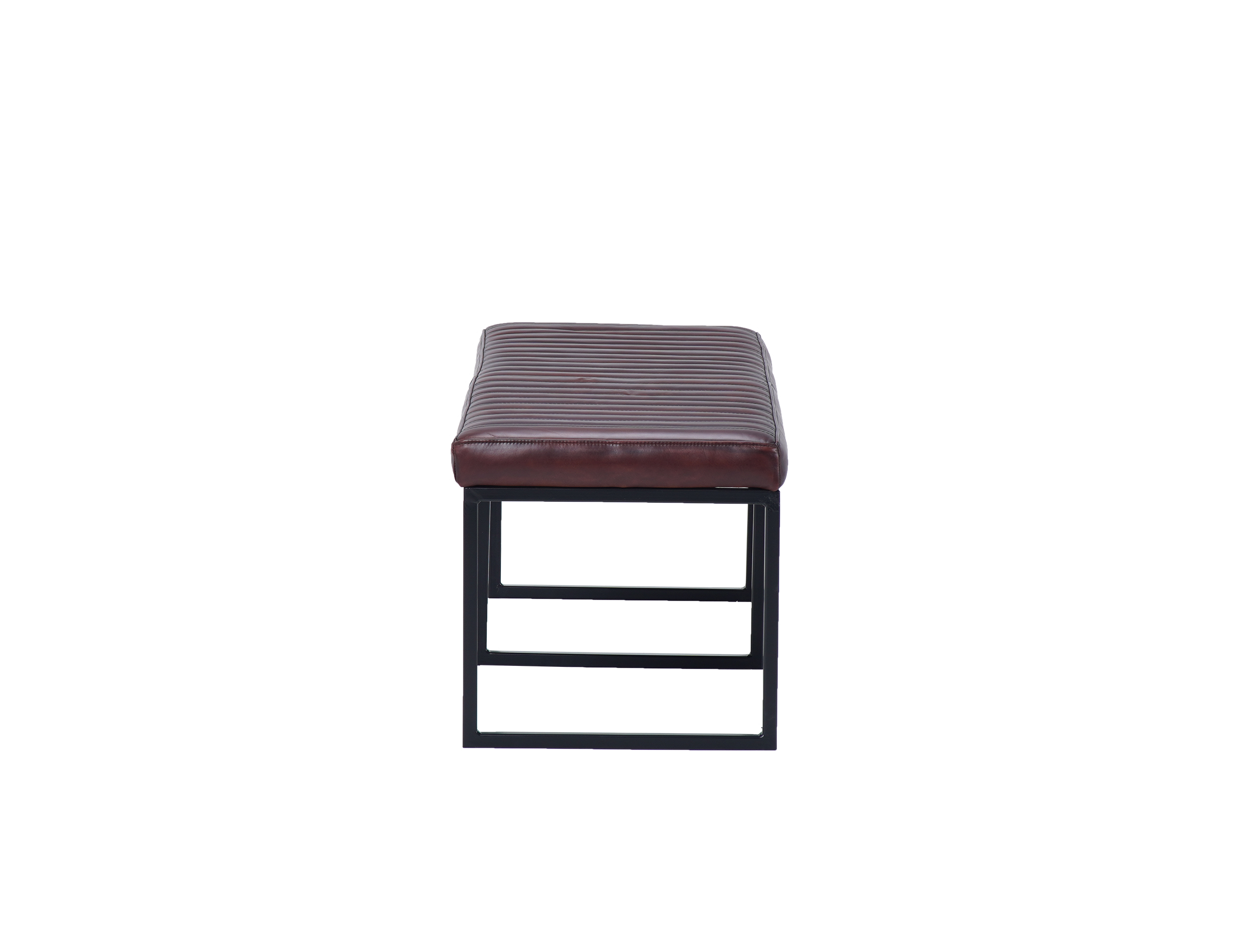 Nomad Ribbed Space leather bench U leg