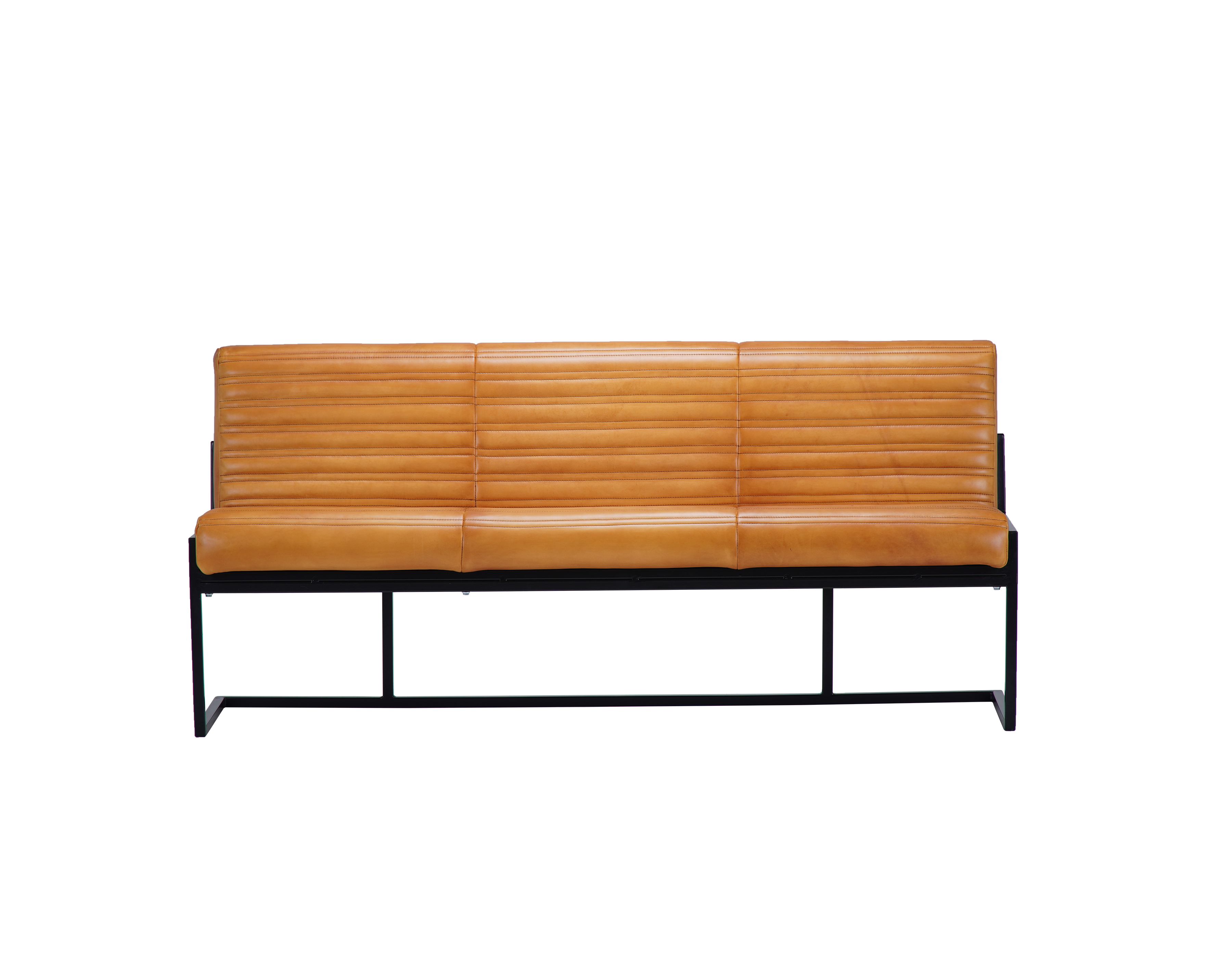 Nomad Ribbed Comfort leather bench