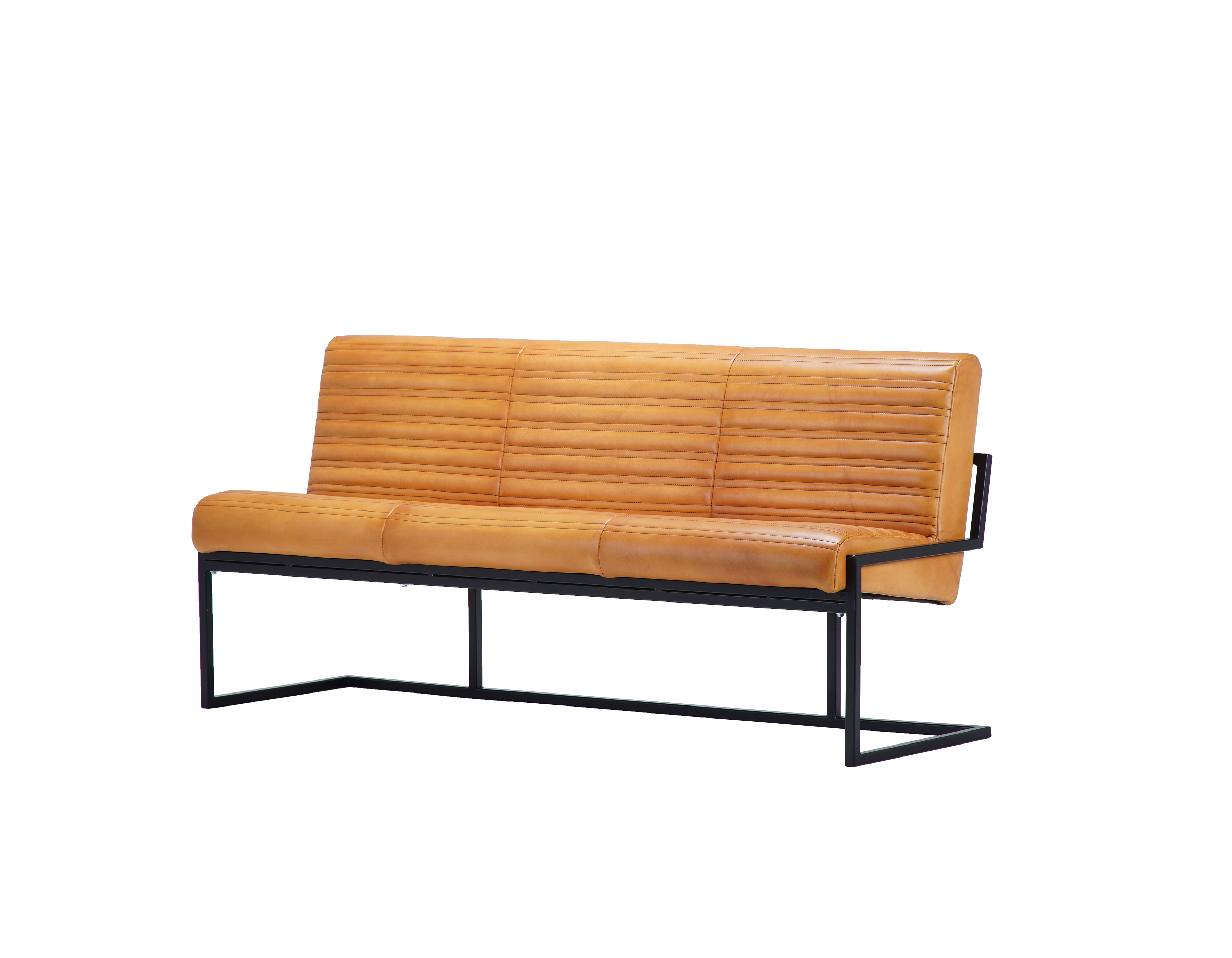Nomad Ribbed Comfort leather bench