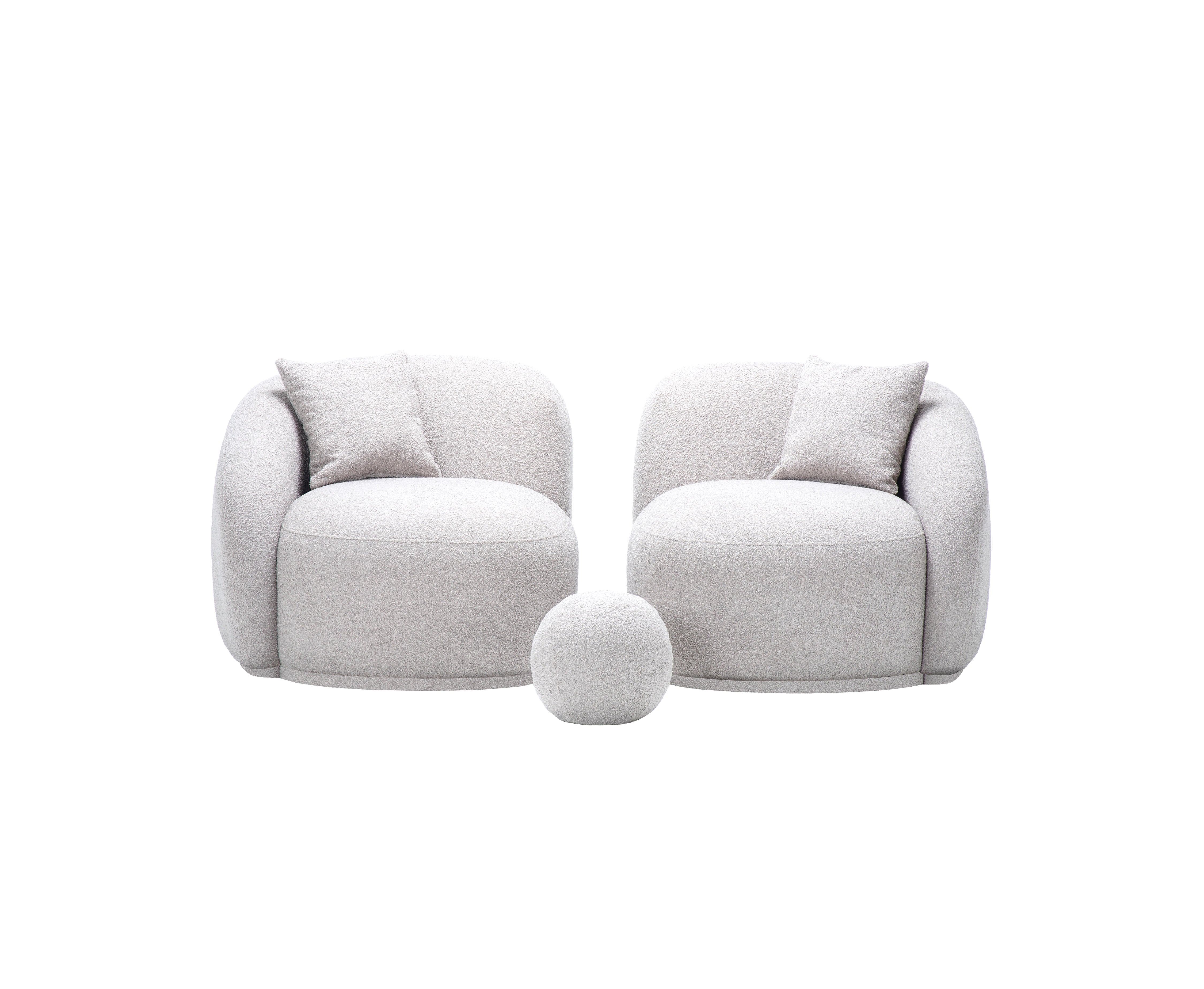 Fotoliu oglindă Bourbon bouclé