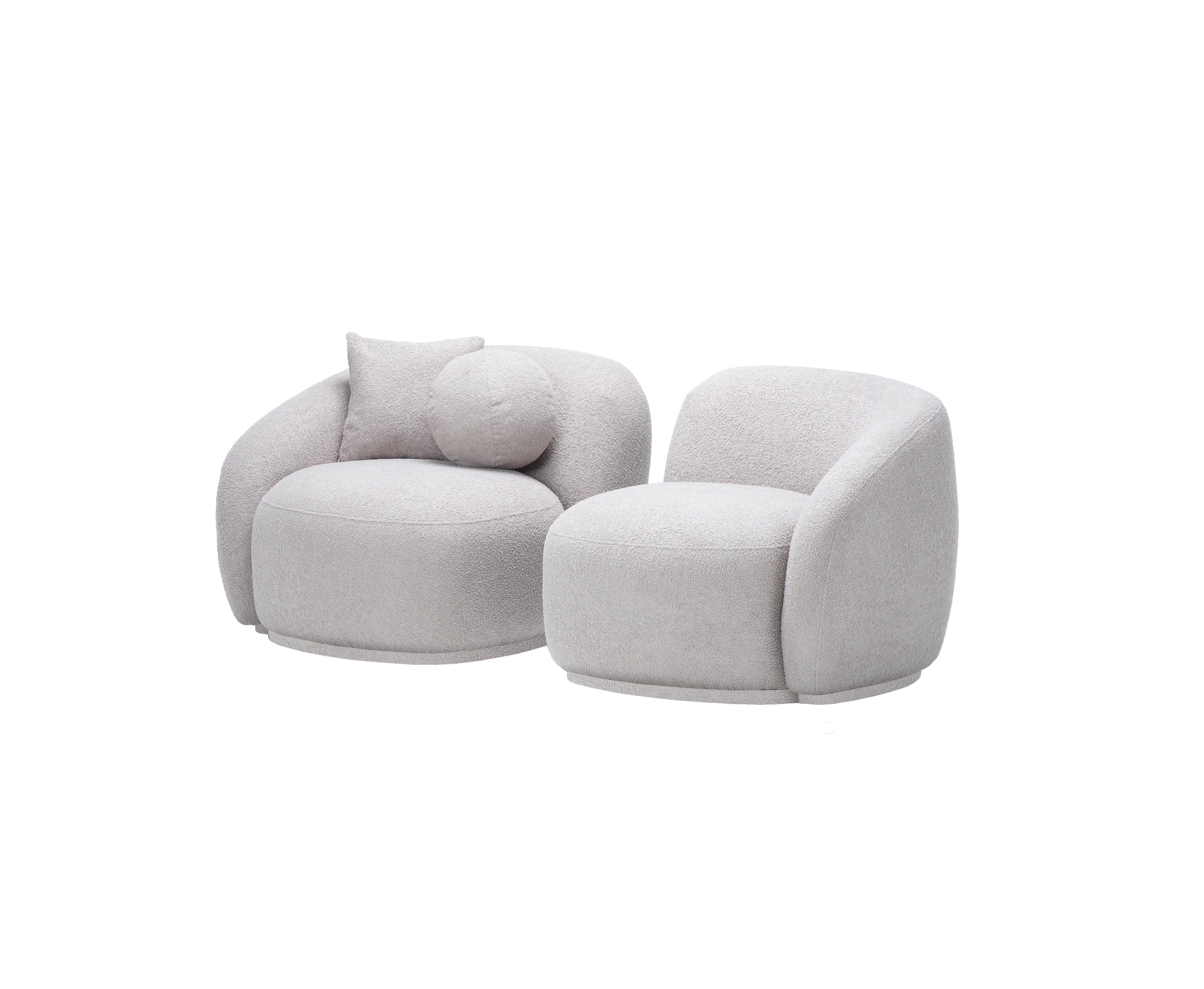 Fotoliu oglindă Bourbon bouclé