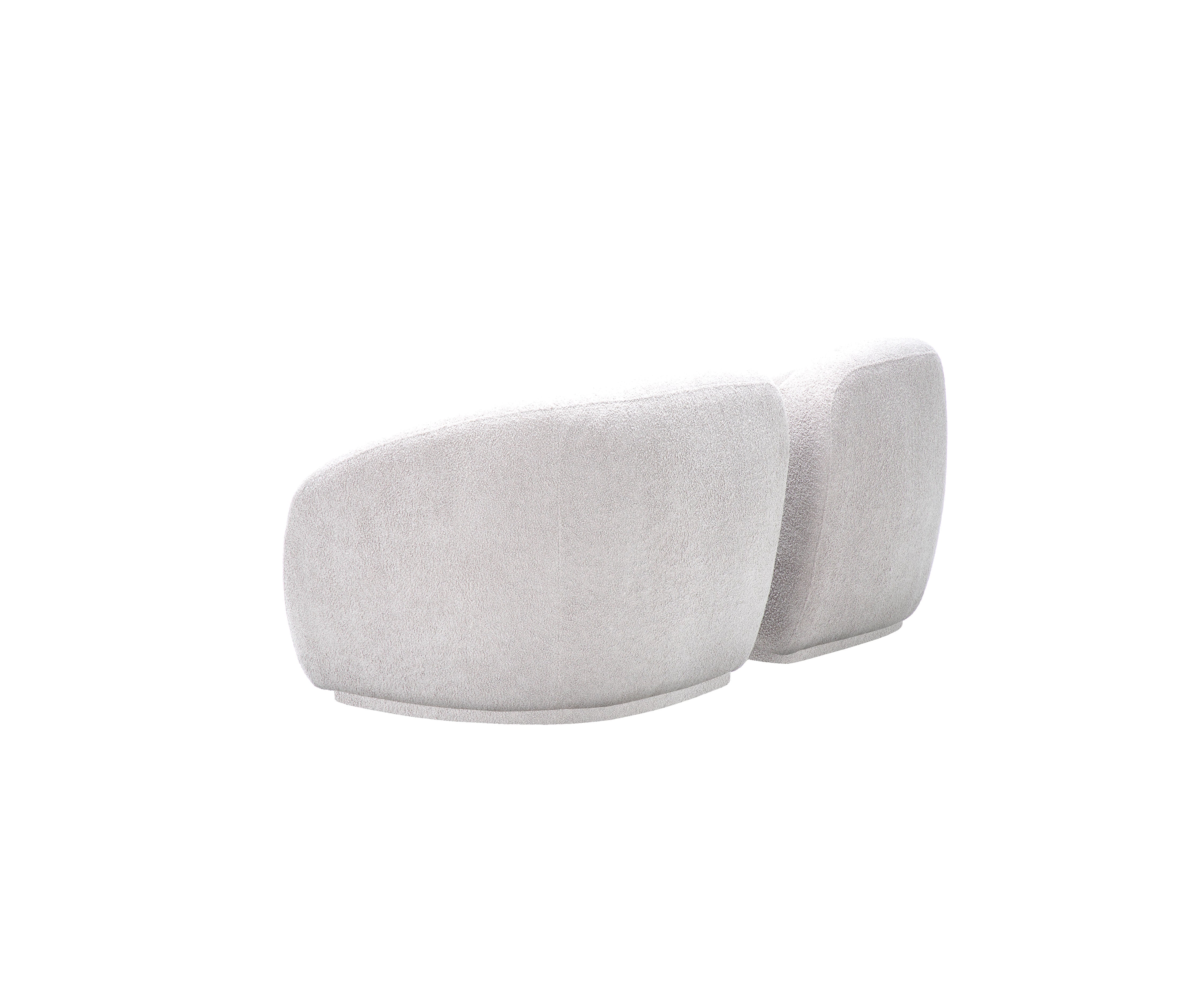 Fotoliu oglindă Bourbon bouclé