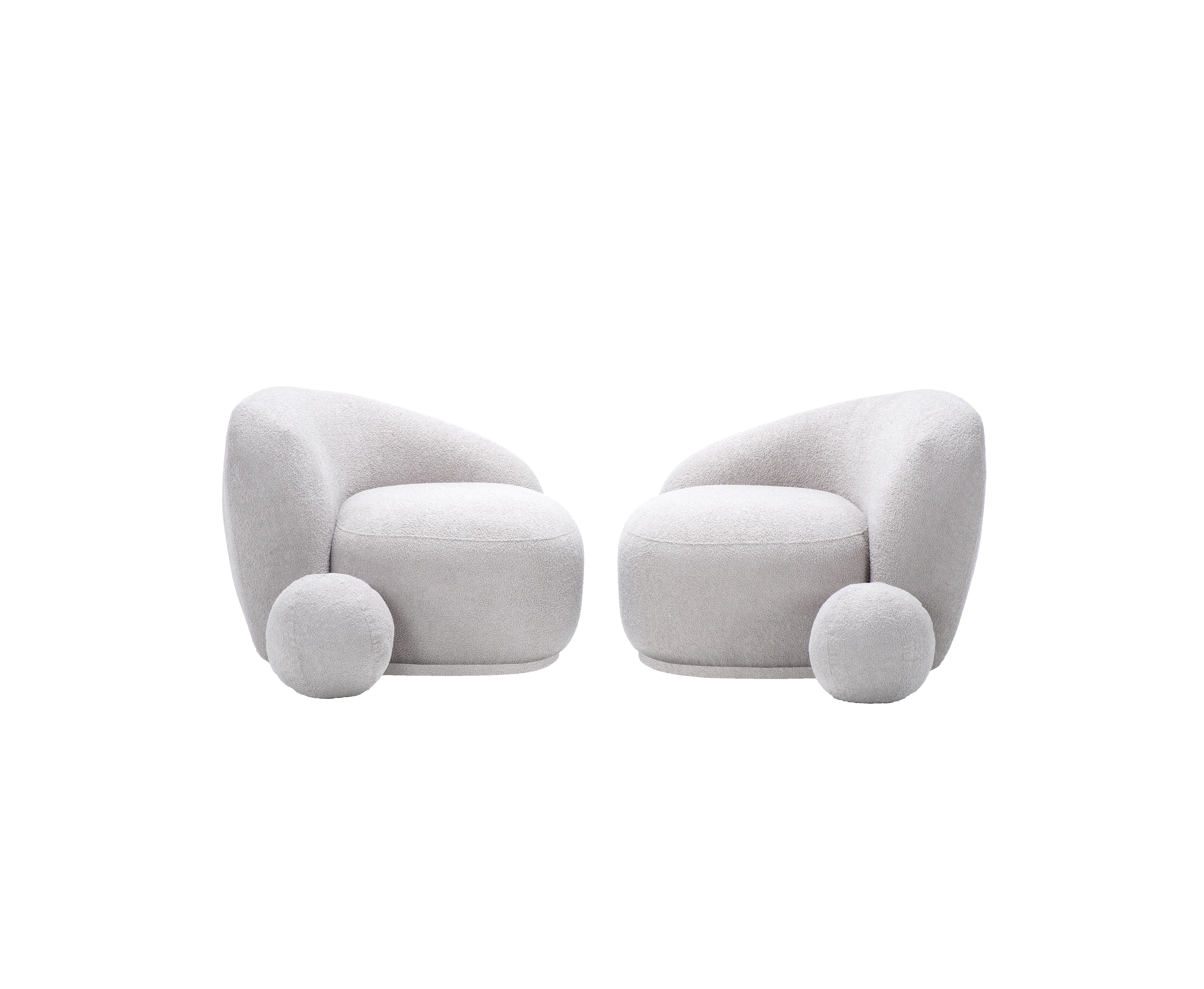 Fotoliu oglindă Bourbon bouclé