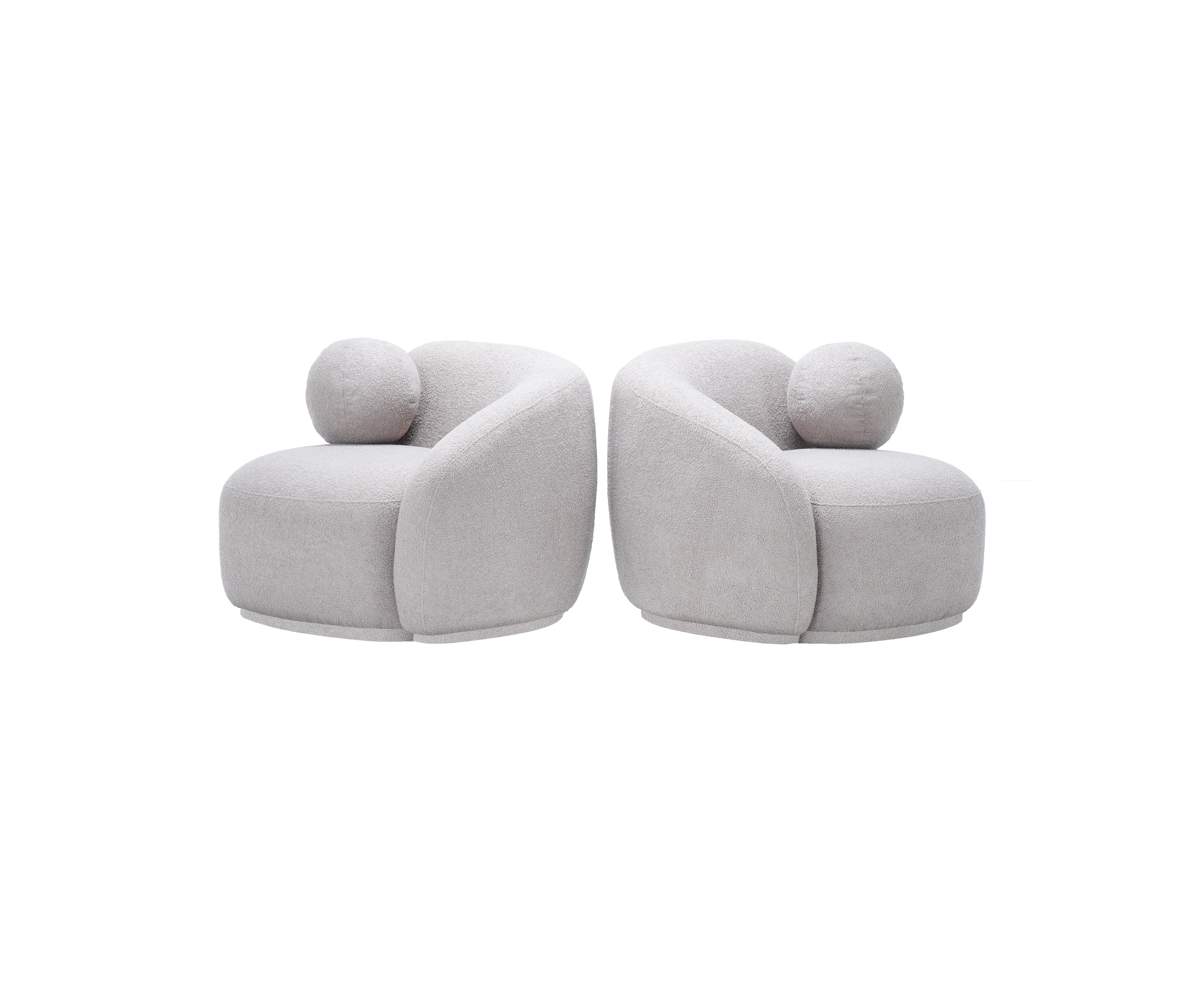 Fotoliu oglindă Bourbon bouclé
