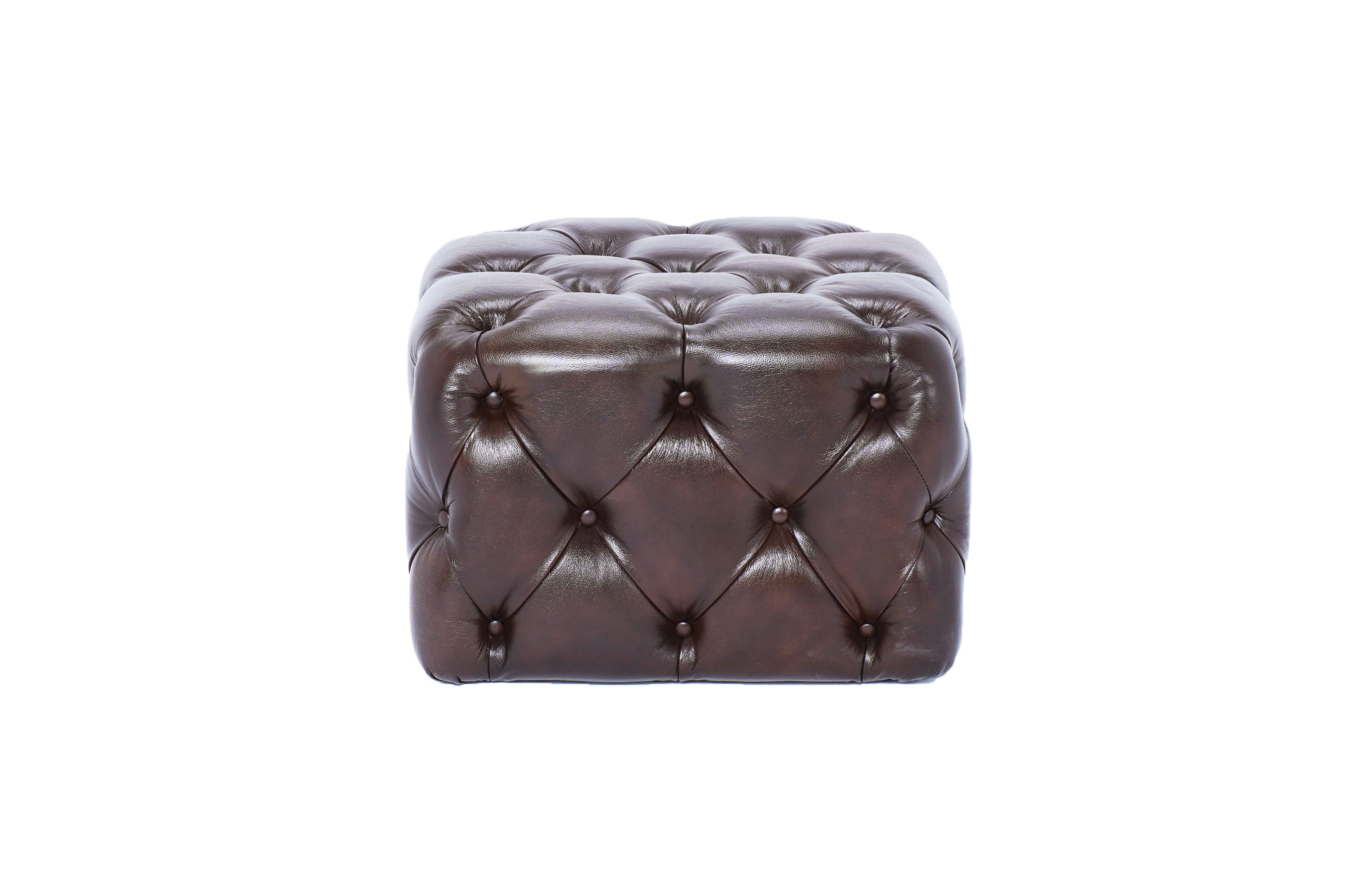 Taburet Fleming din piele