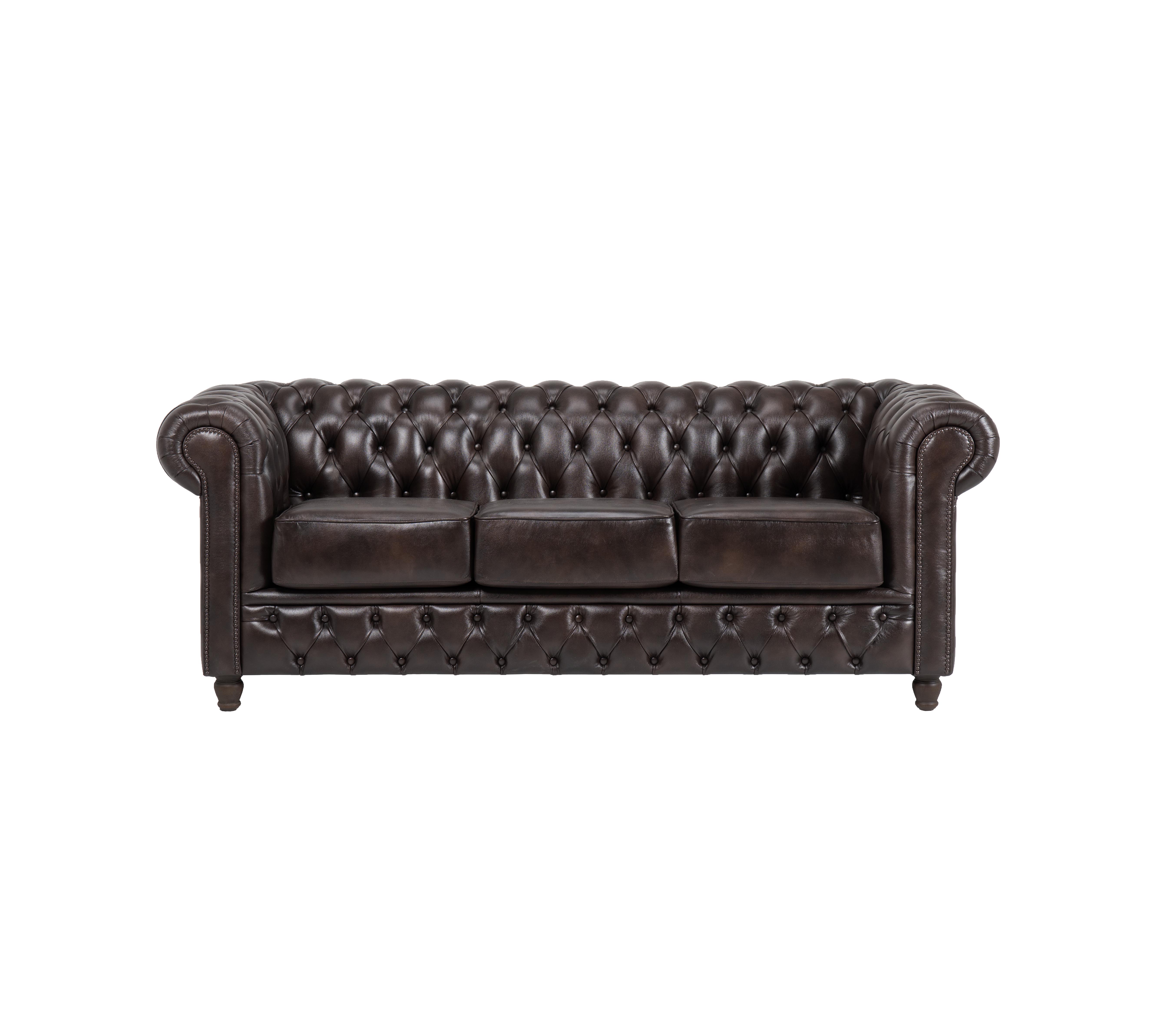 Chesterfield Fleming leather sofa