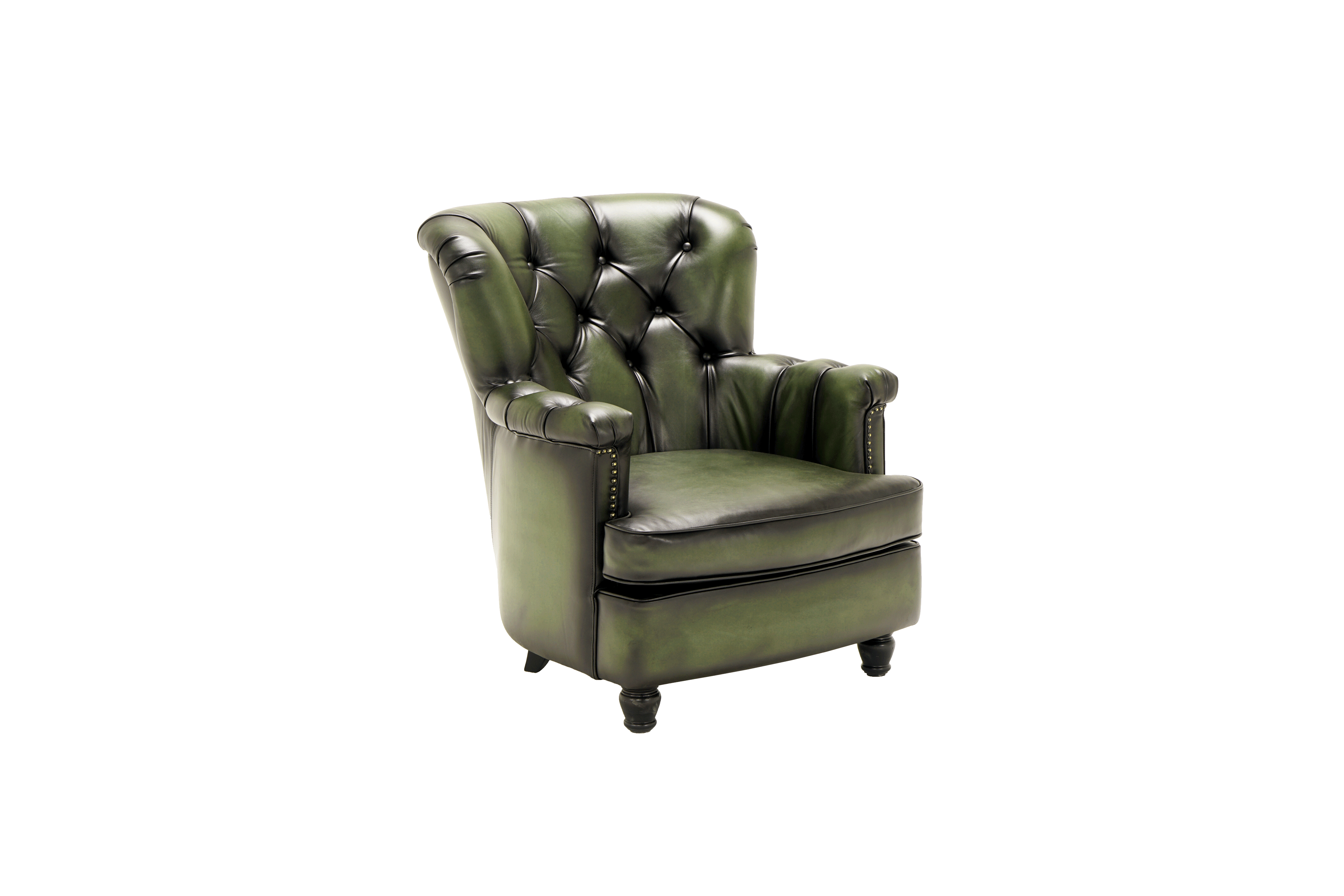 Monark Moss Vintage leather armchair
