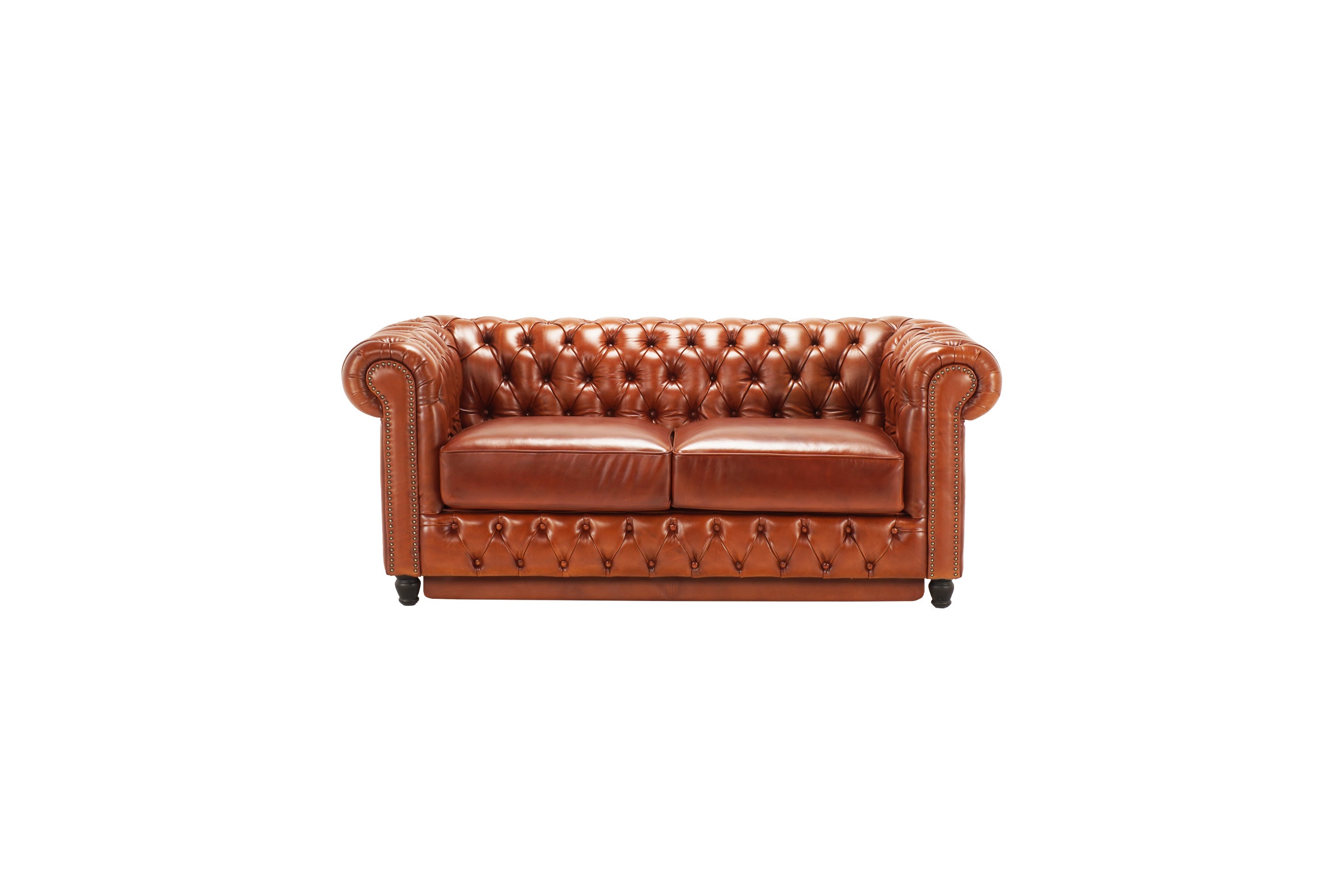 Canapea extensibila din piele Chesterfield Fleming 190 cm