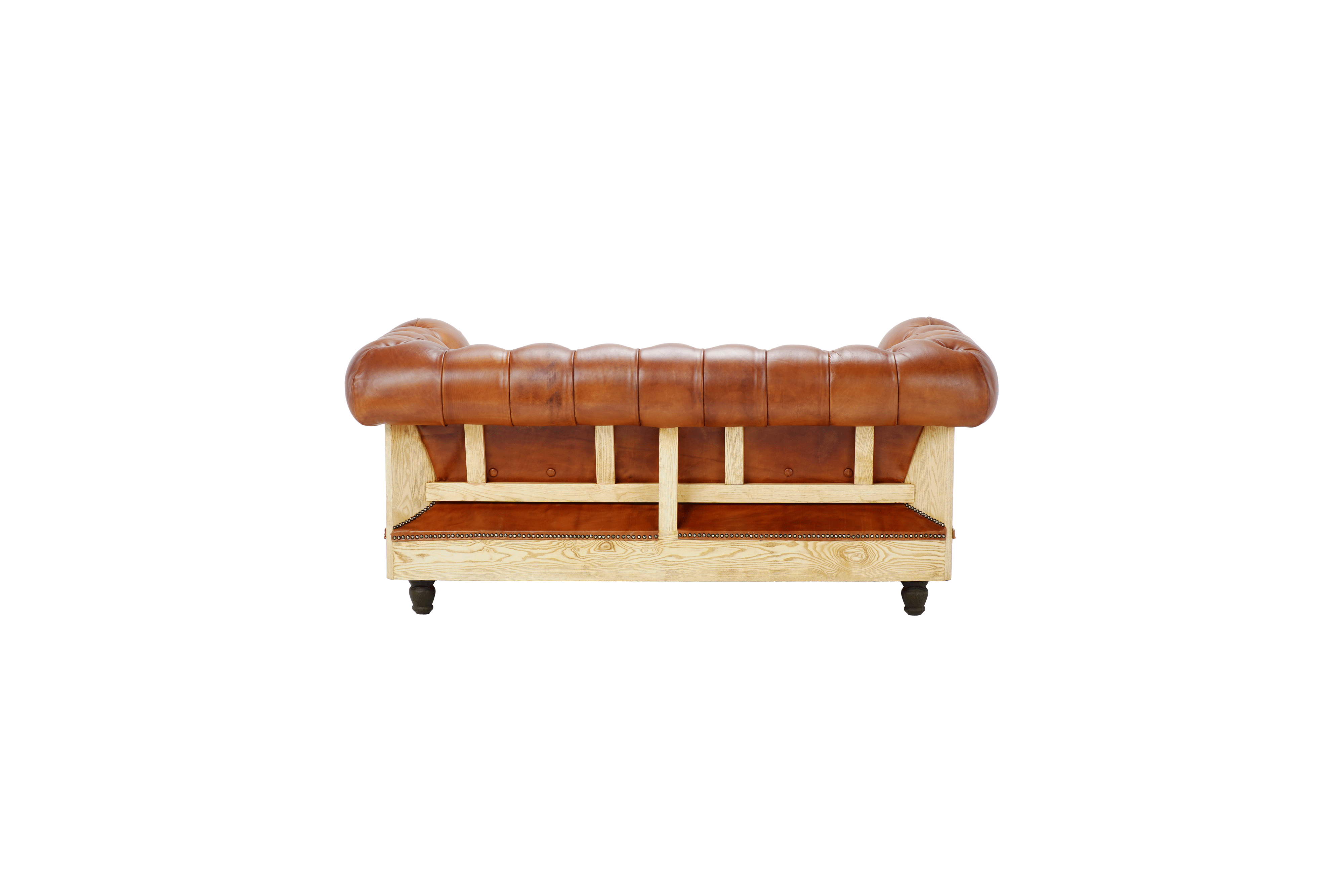 Canapea Deconstruită Austen Chesterfield din piele 180 cm