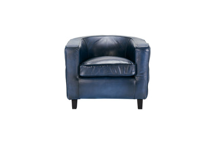 Chesterback leather armchair