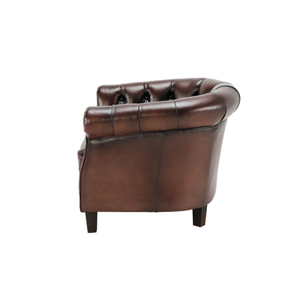 Fotoliu din piele Chesterfield Miko
