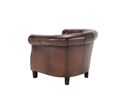 Fotoliu din piele Chesterfield Miko