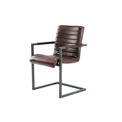 Nomad leather ribbed chair Type 2