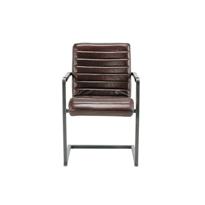 Nomad leather ribbed chair Type 2