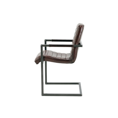 Nomad leather ribbed chair Type 2