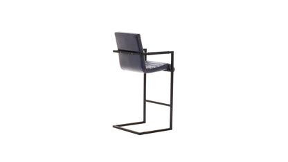 Nomad leather Ribbed barstool L