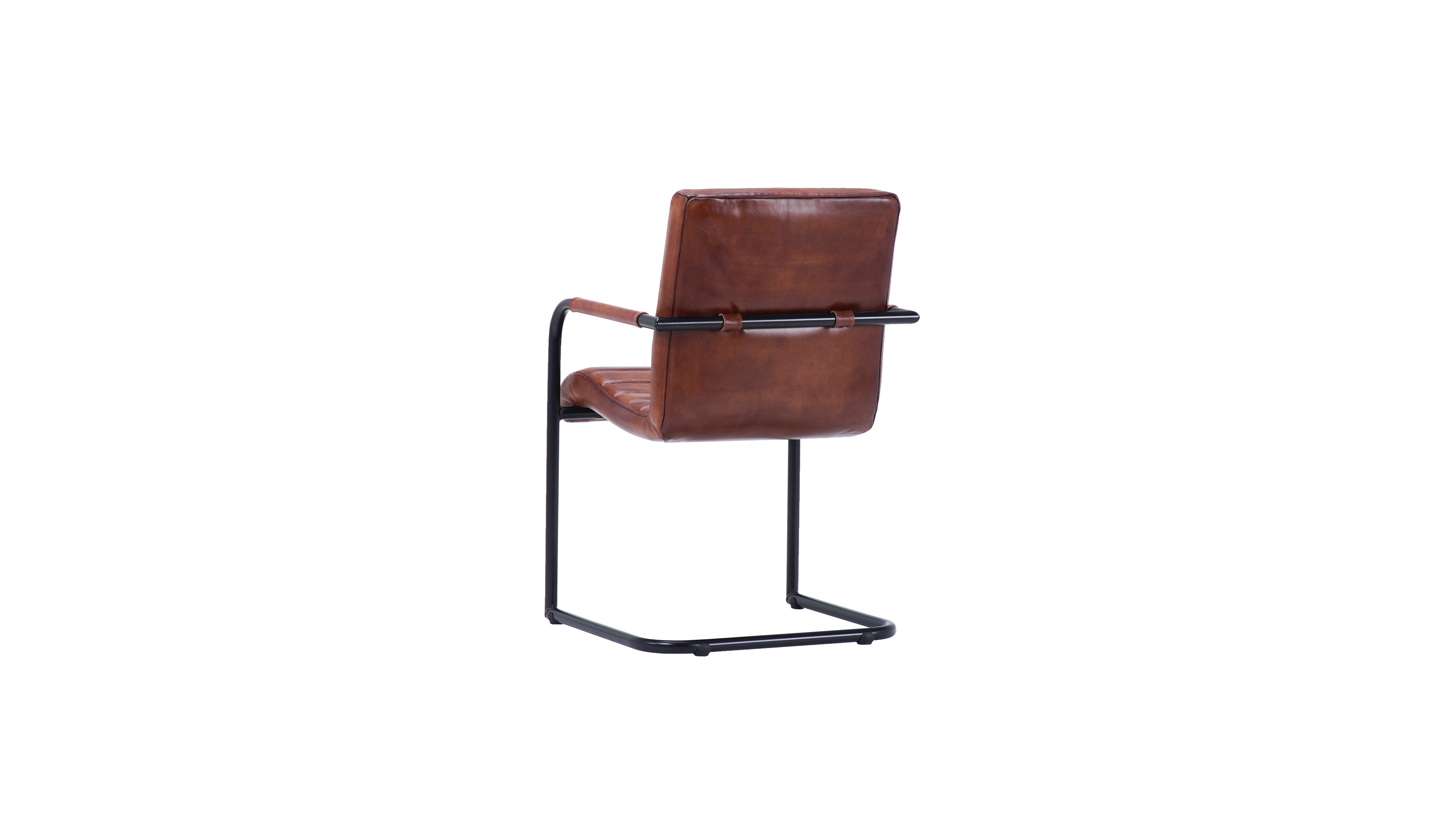 Nomad plump Ribbed Lr leather chair
