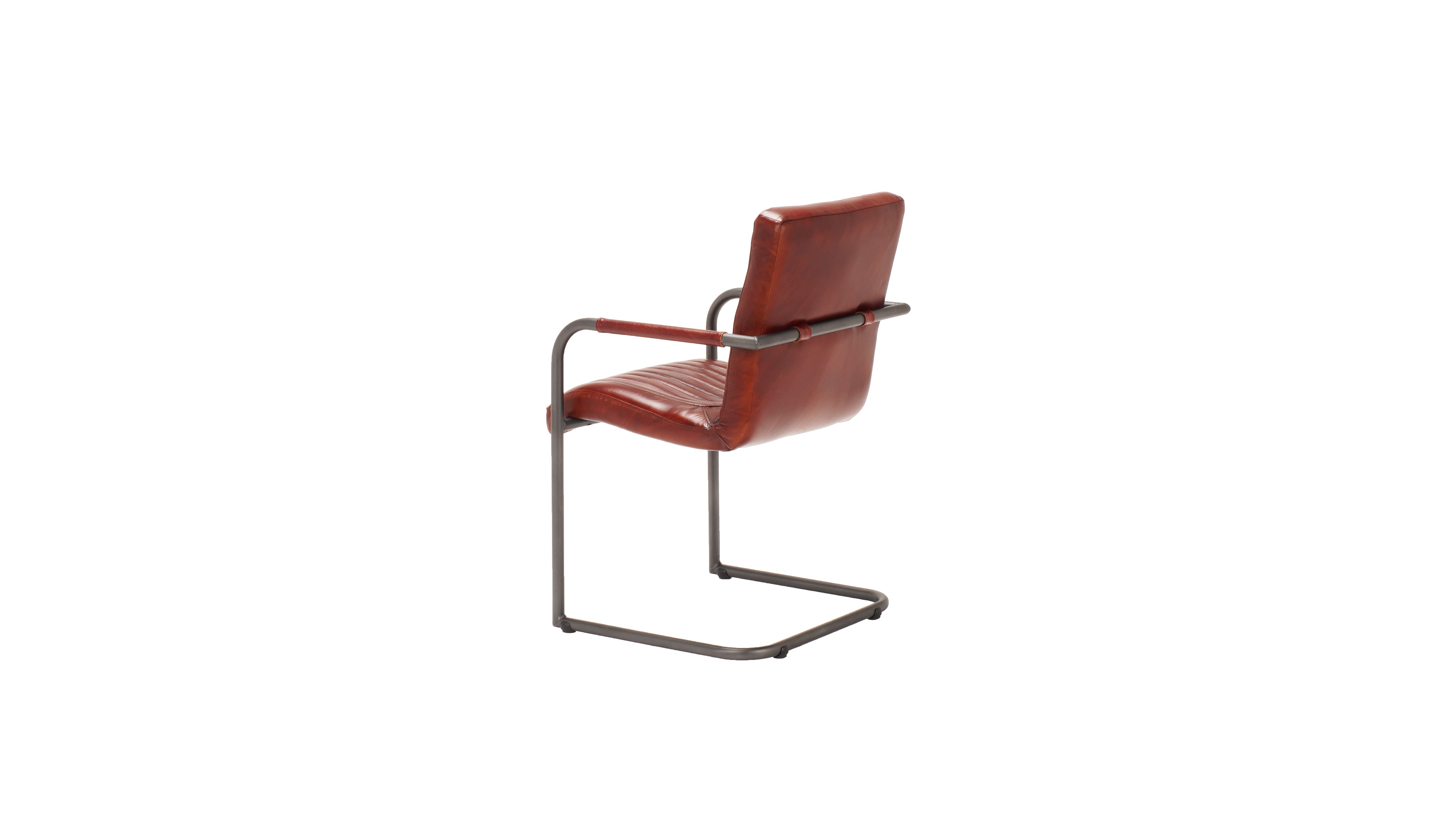 Nomad plump Borderstripe Lr leather chair
