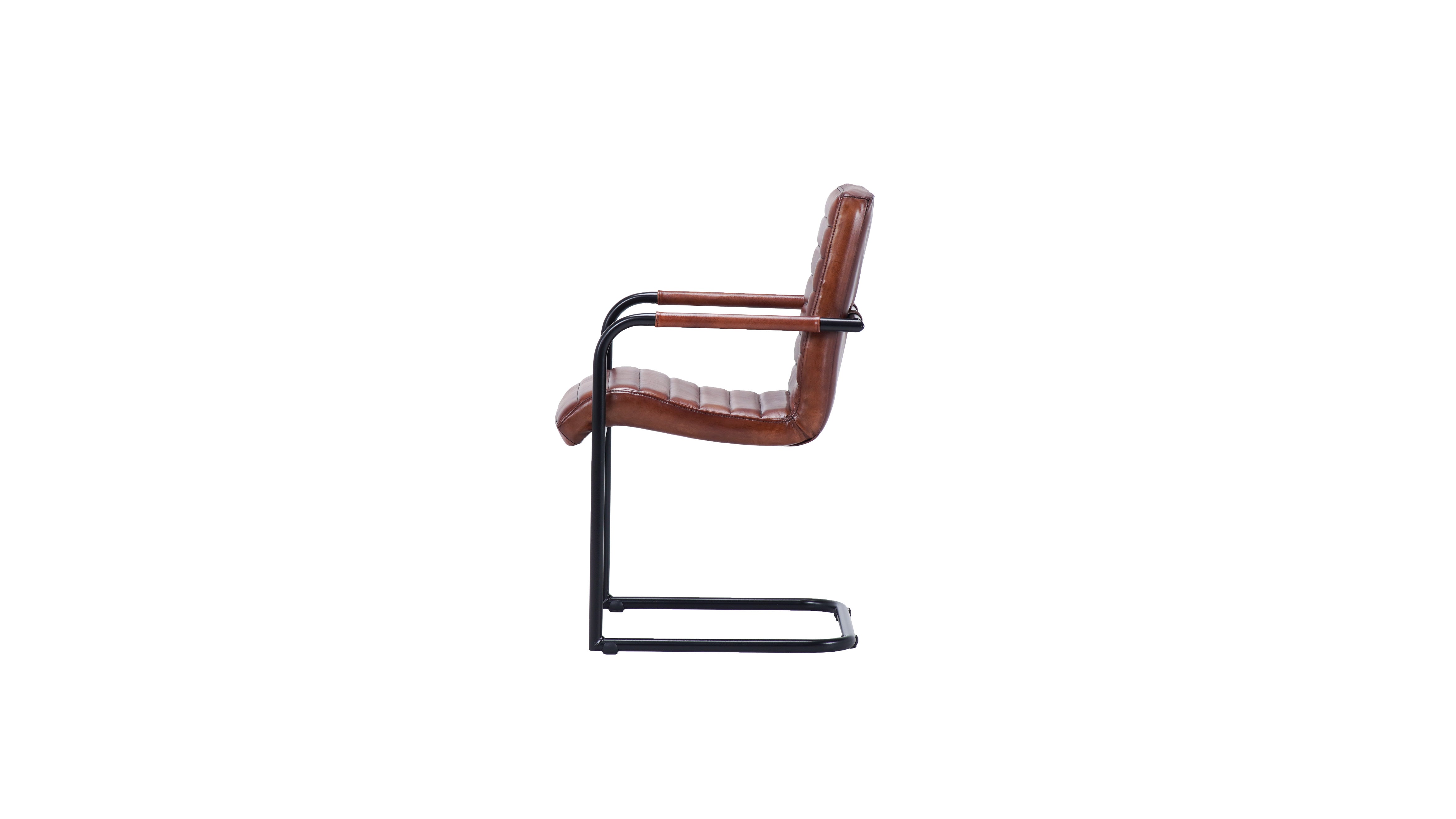 Nomad plump Ribbed Lr leather chair