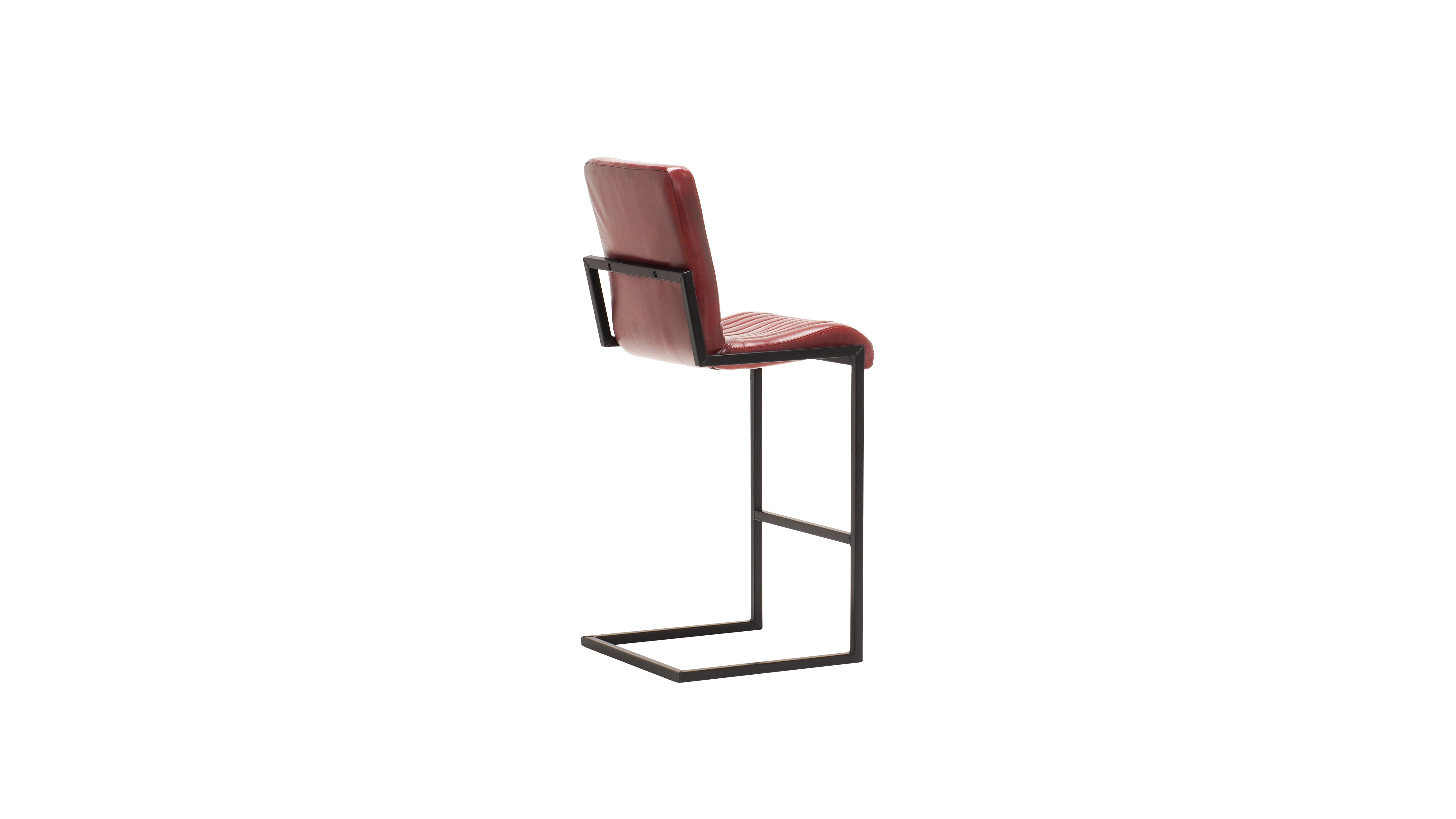 Nomad leather Ribbed barstool S