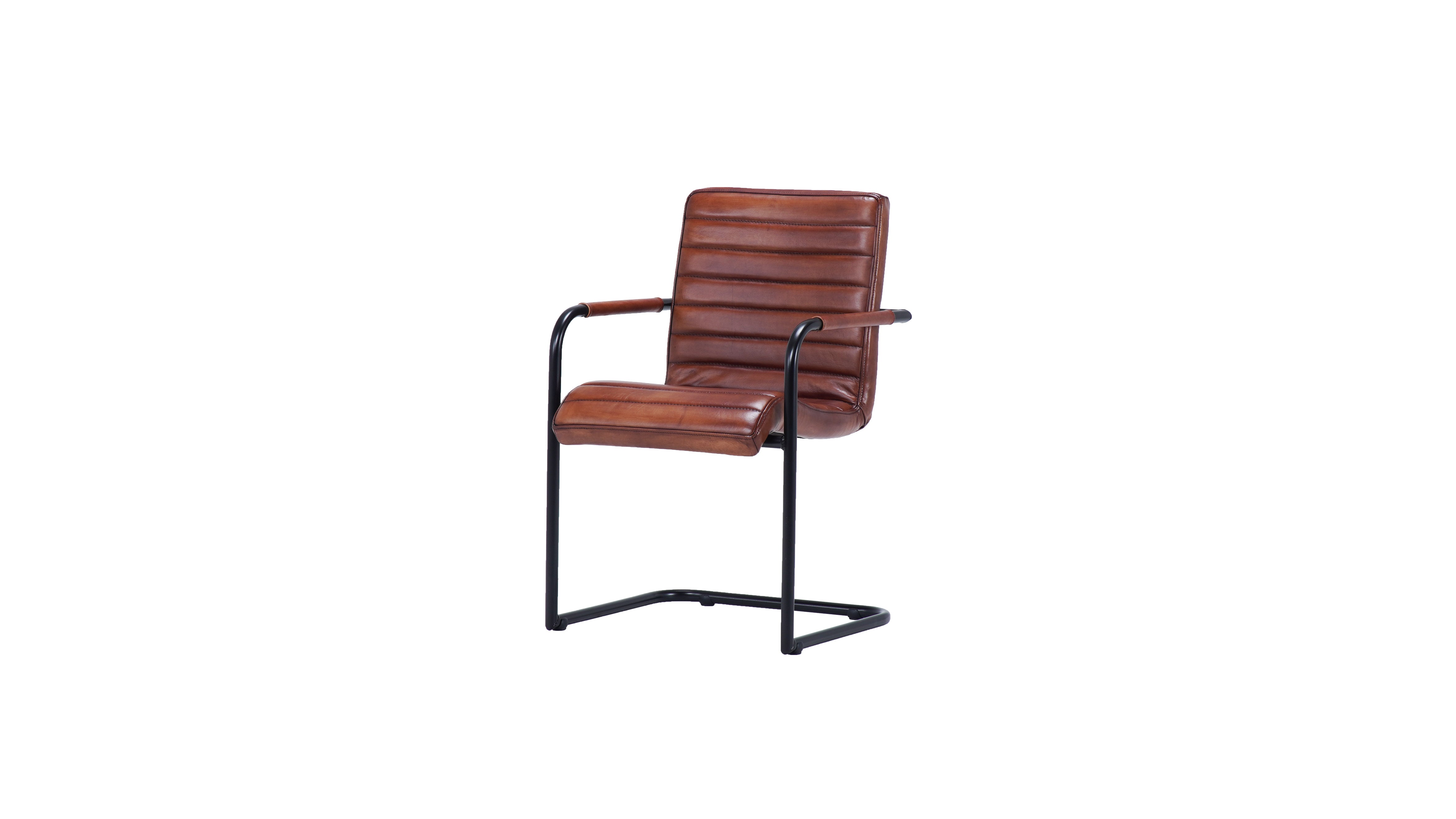 Nomad plump Ribbed Lr leather chair