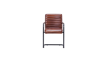 Nomad plump Ribbed Lr leather chair