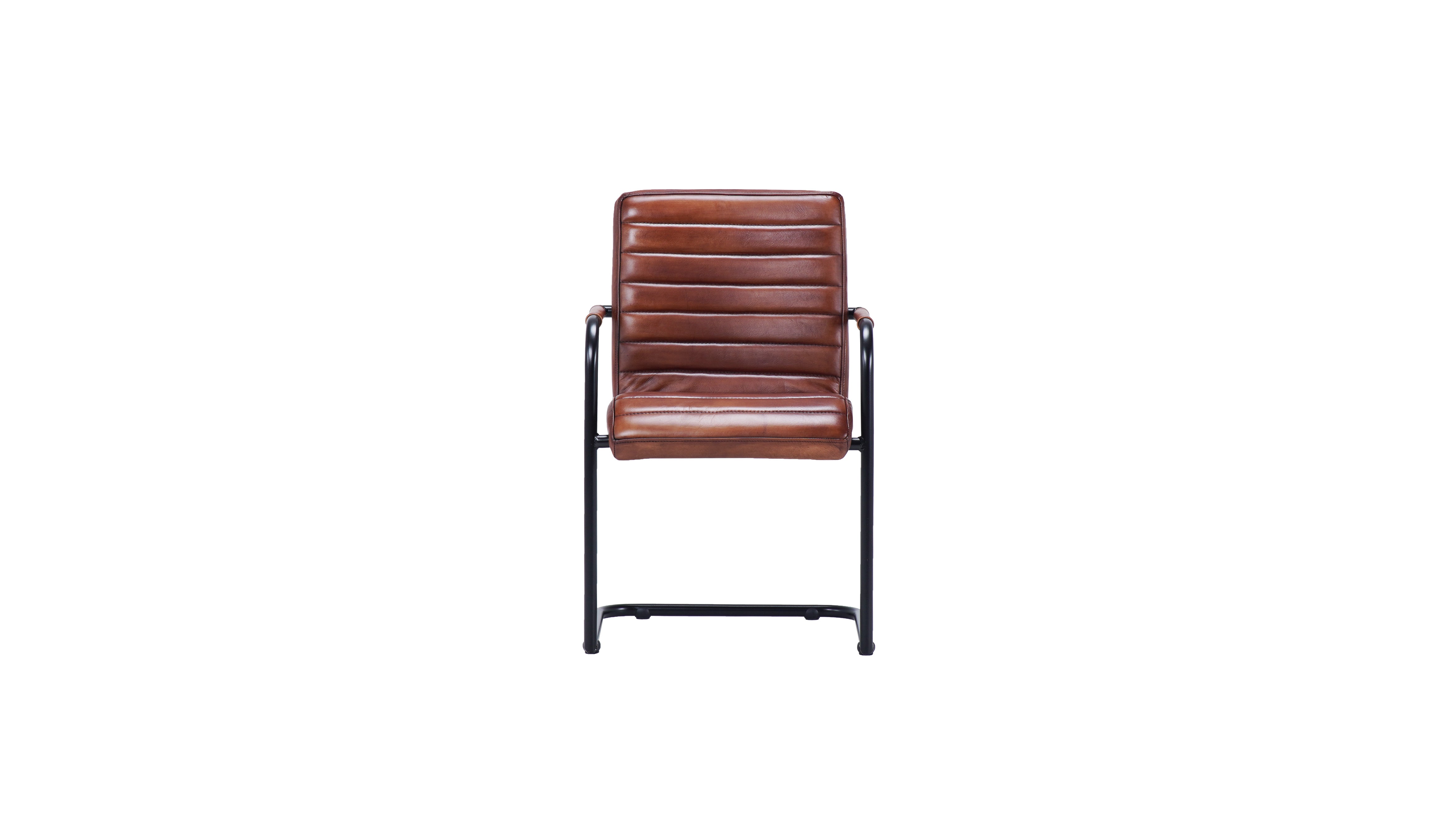 Nomad plump Ribbed Lr leather chair