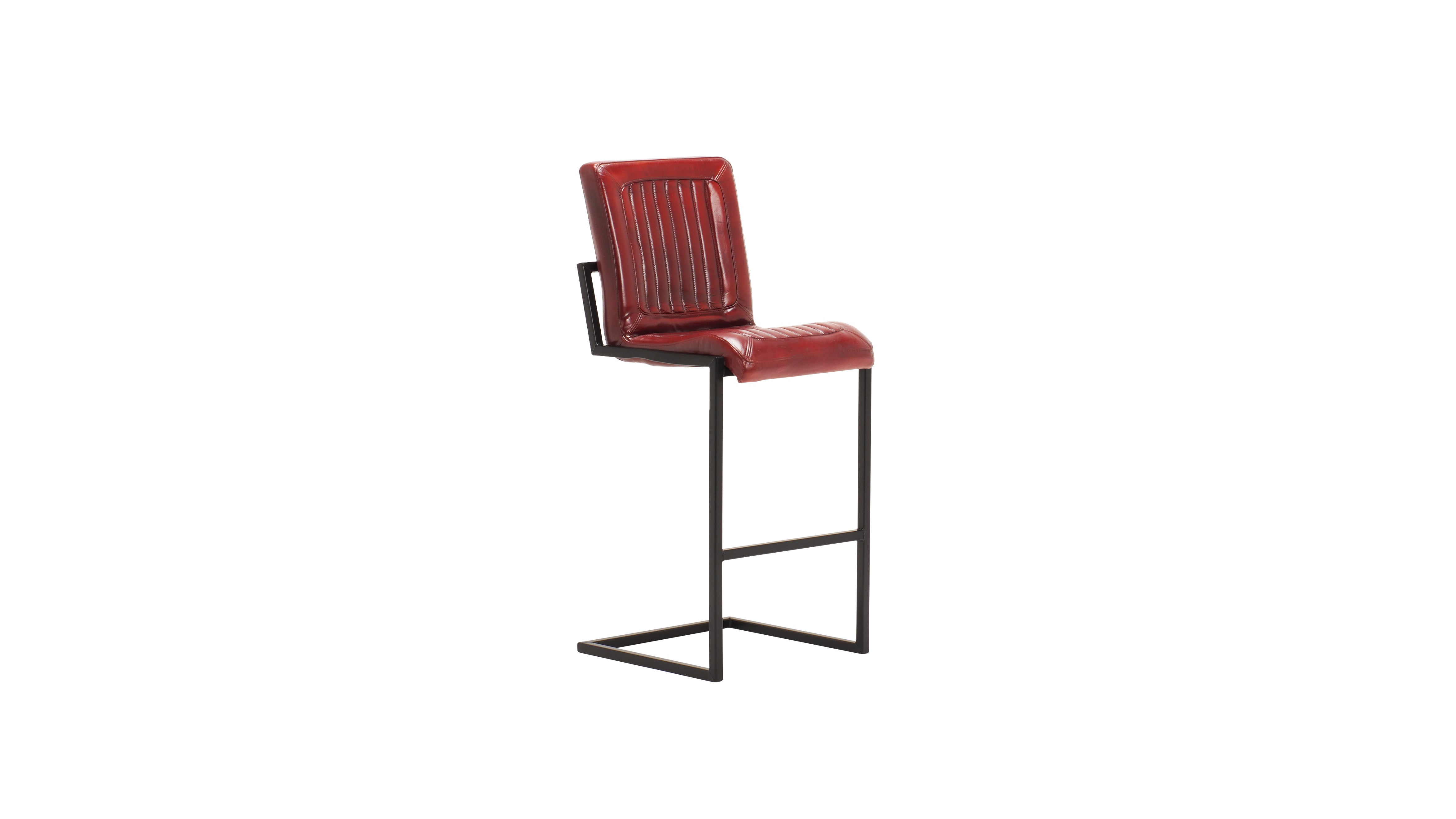 Nomad leather Ribbed barstool S