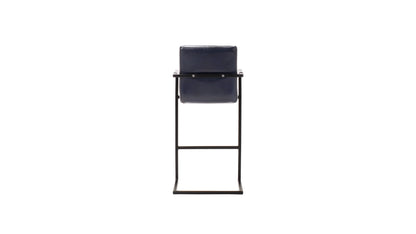 Nomad leather Ribbed barstool L
