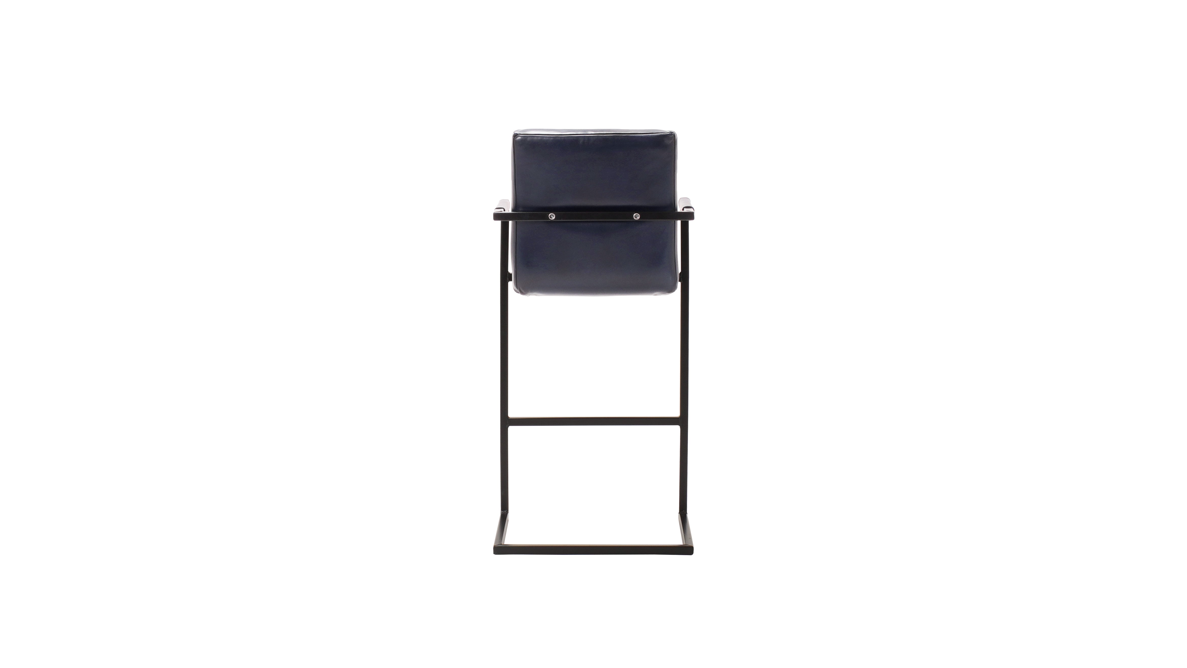 Nomad leather Ribbed barstool L