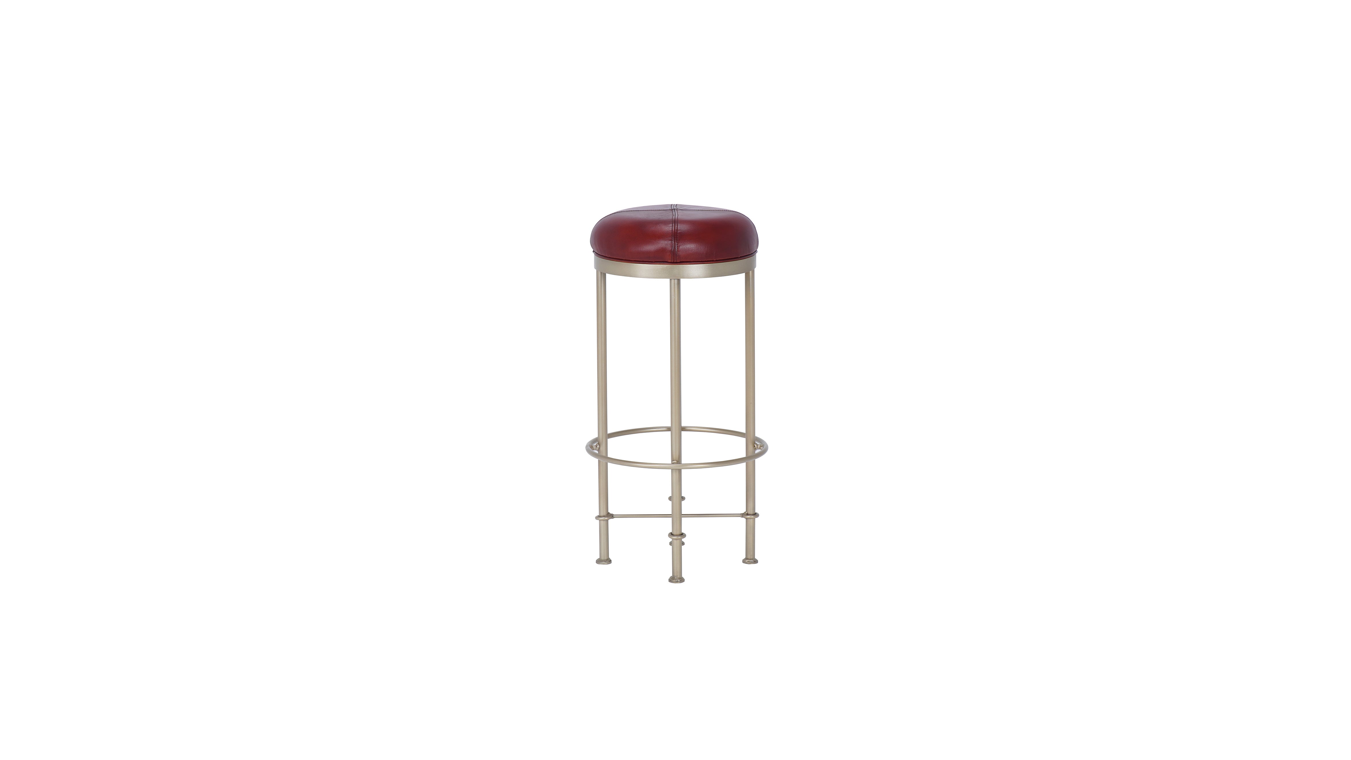 Nomad leather Roundcap barstool