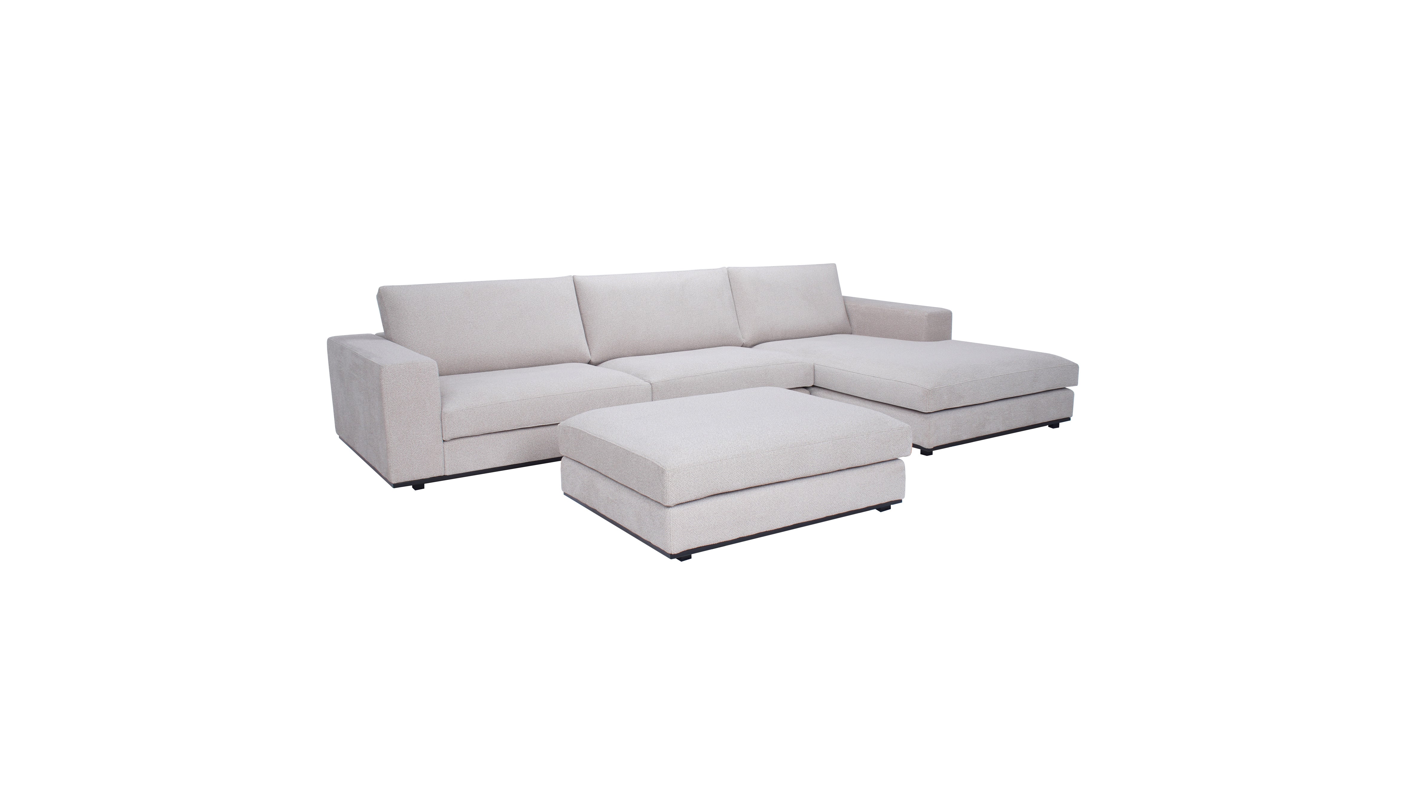 Grandio modular corner sofa and ottoman
