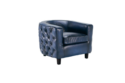 Chesterback leather armchair