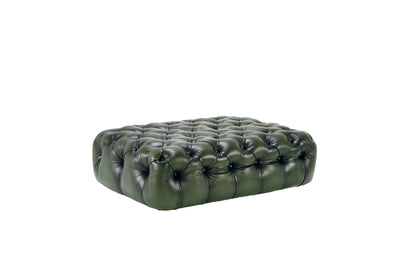 Austen chesterfield leather ottoman