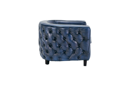 Chesterback leather armchair