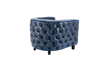 Chesterback leather armchair