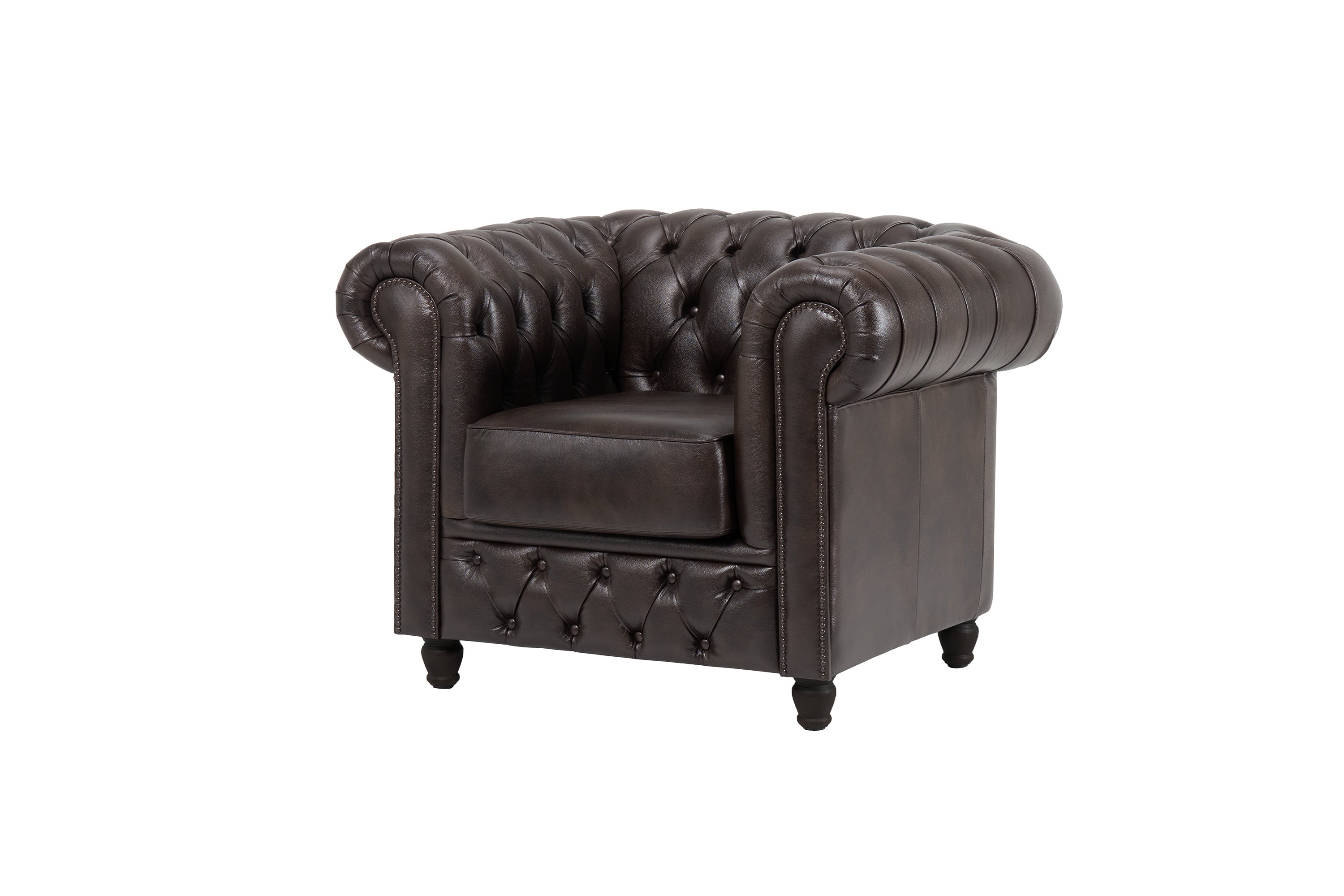 Fotoliu din piele Chesterfield Fleming