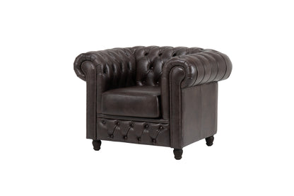 Fotoliu din piele Chesterfield Fleming