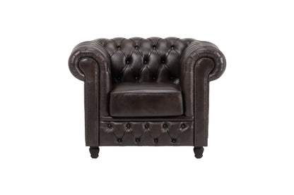 Fotoliu din piele Chesterfield Fleming