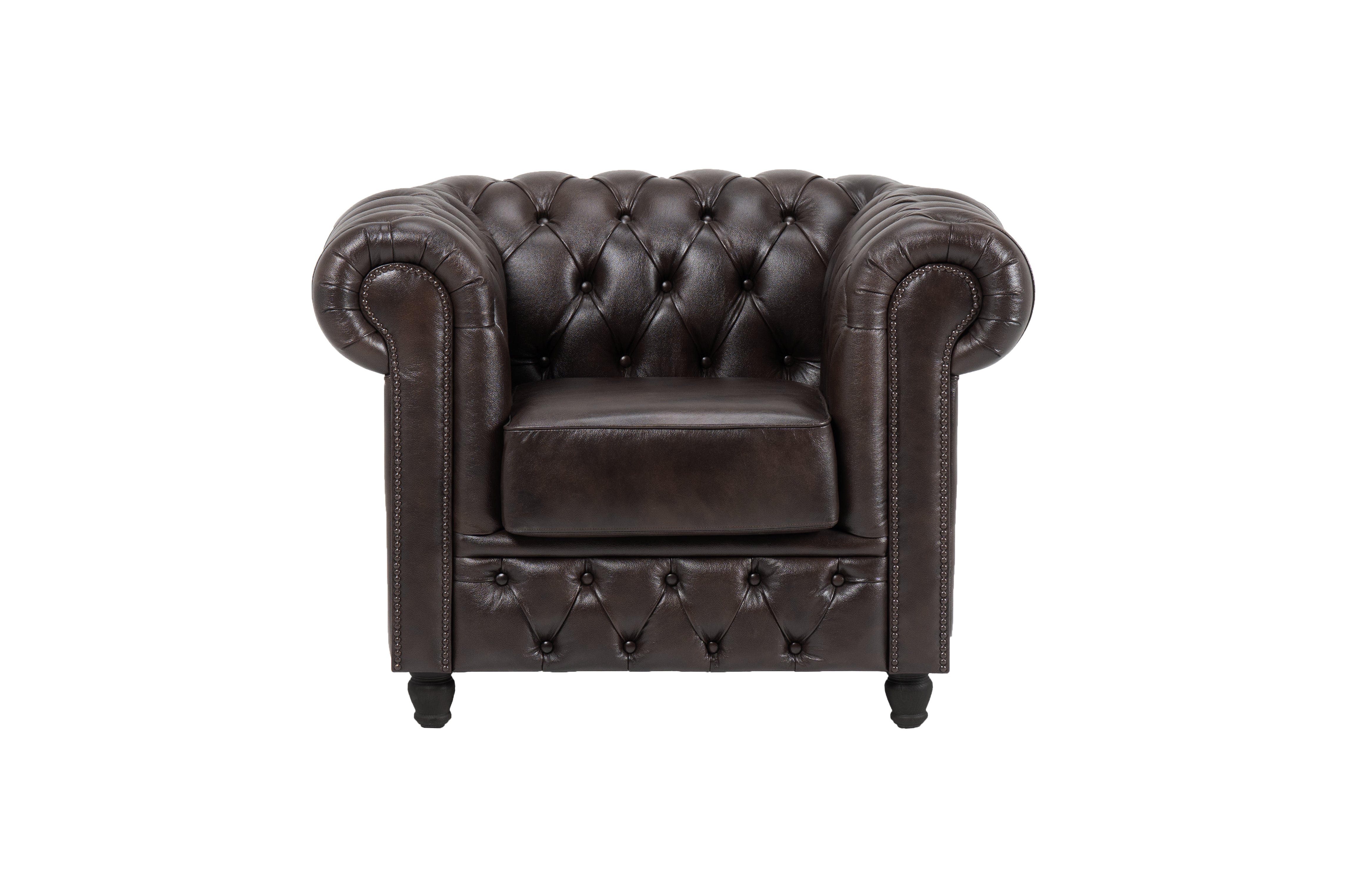 Fotoliu din piele Chesterfield Fleming