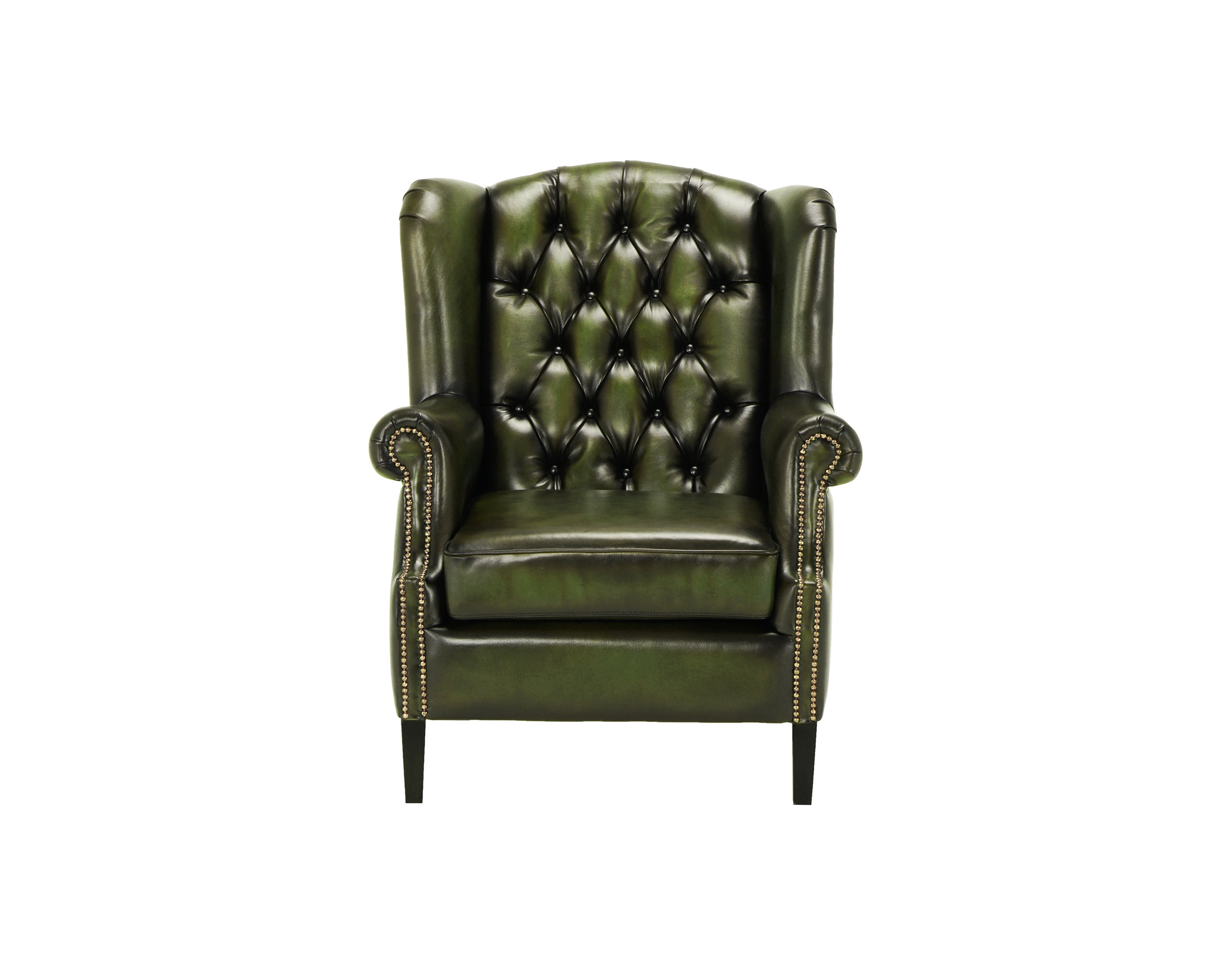 Fotoliu din piele Chesterfield Hemingway Moss Legend
