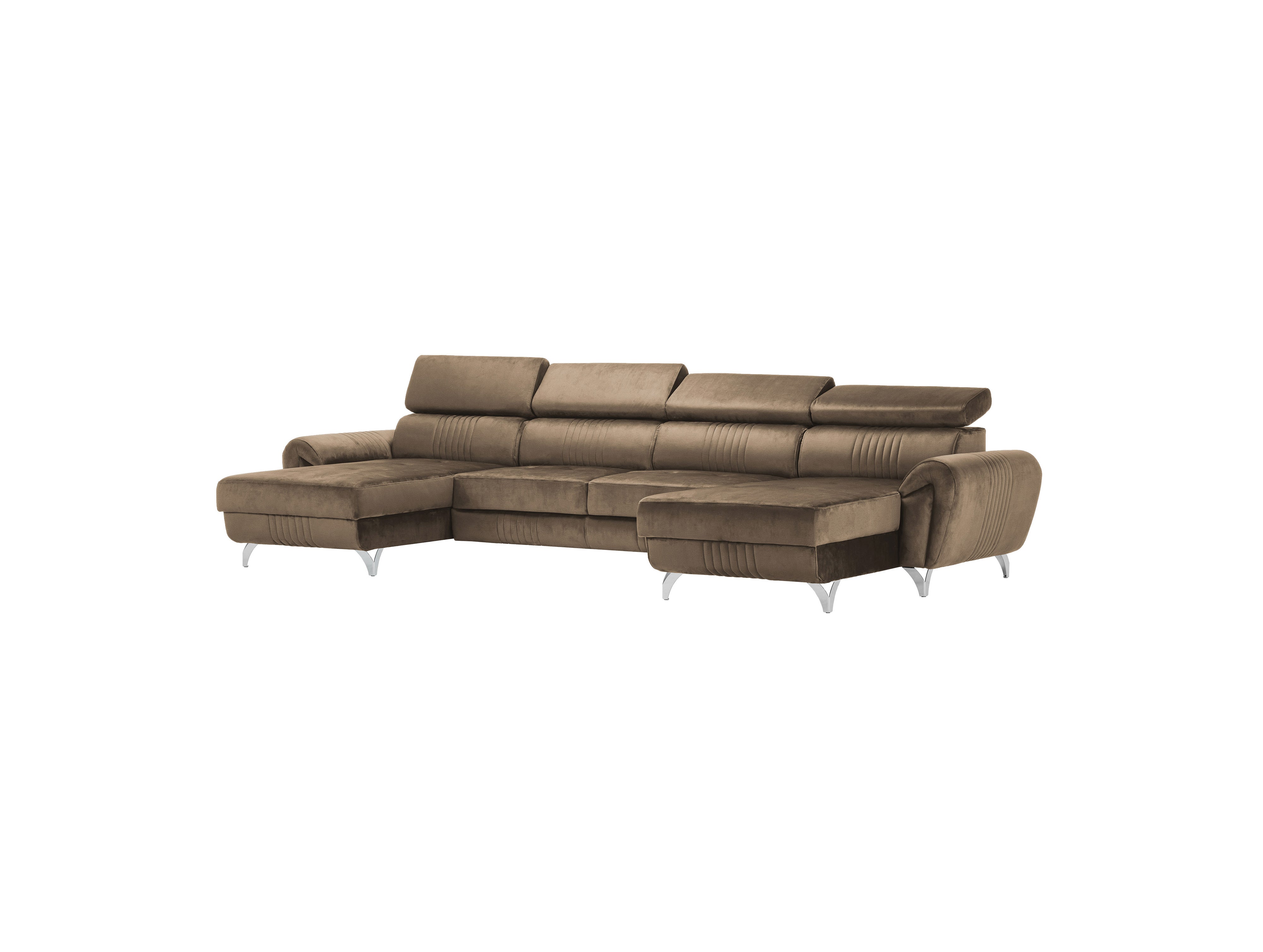 Balthazar velvet U shape sofa